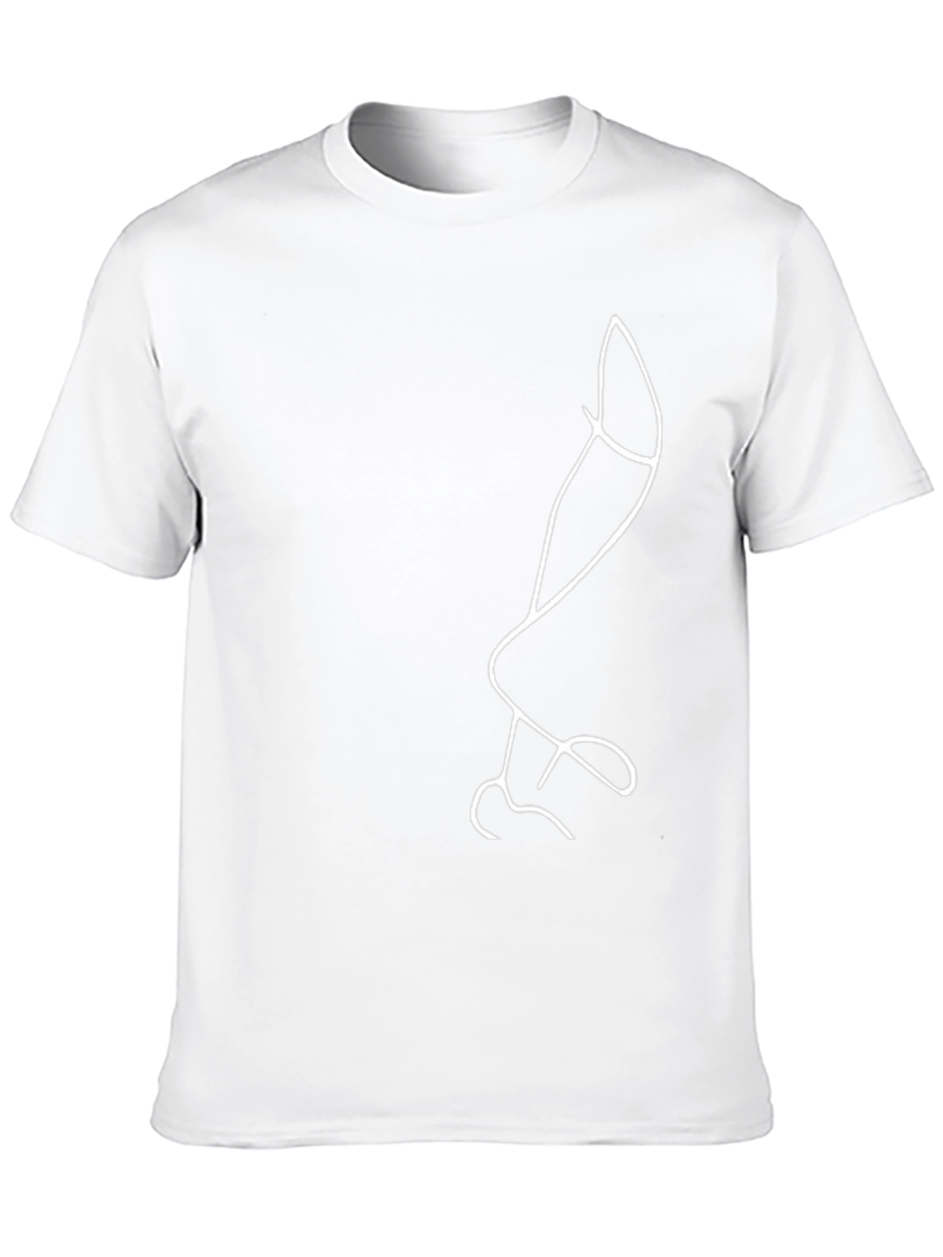 Abstract Line Art T-Shirt - Black