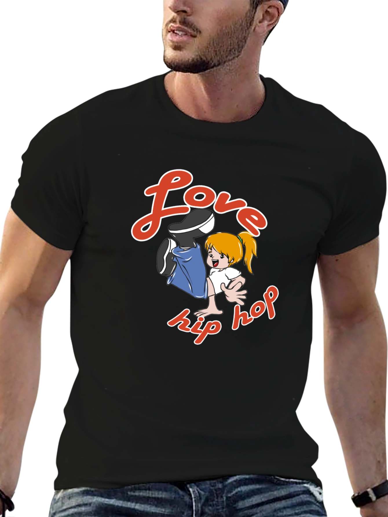 Love Hip Hop Black Graphic Tee