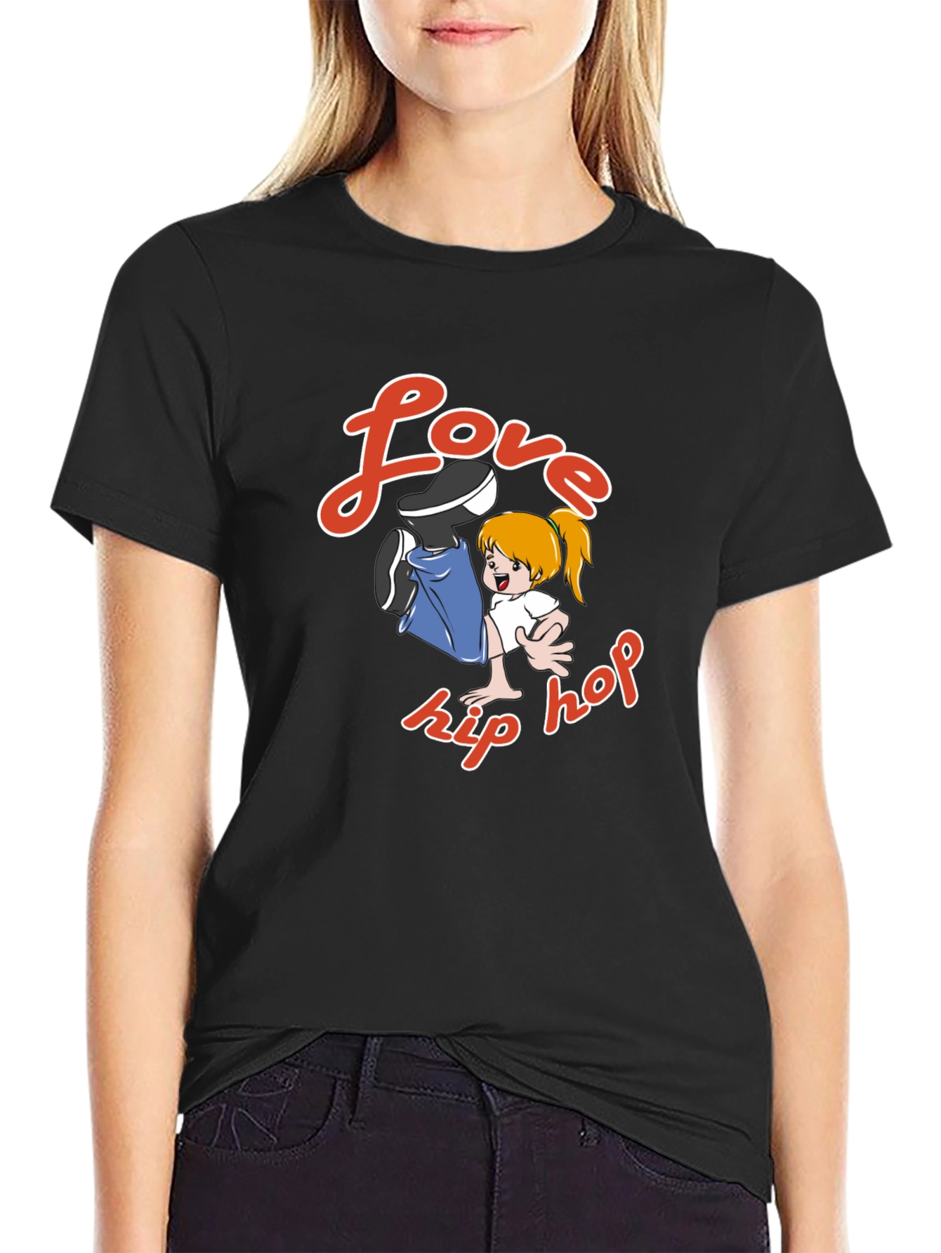 Love Hip Hop Black Graphic Tee