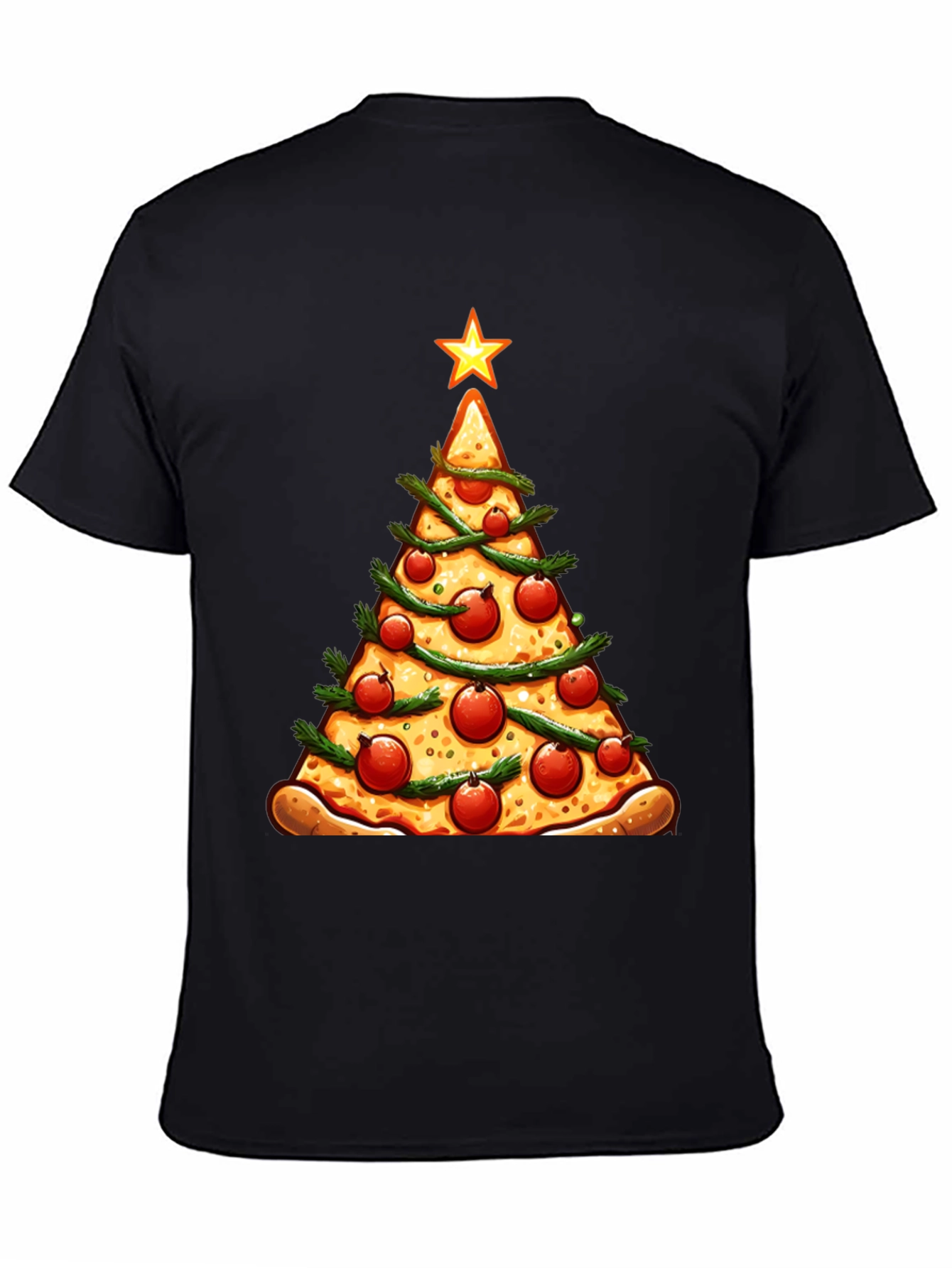 Pizza Christmas Tree Graphic Tee