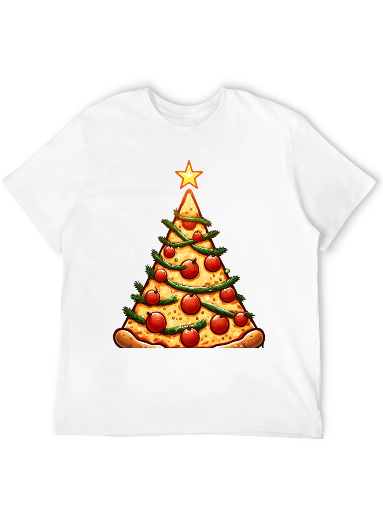 Pizza Christmas Tree Graphic Tee