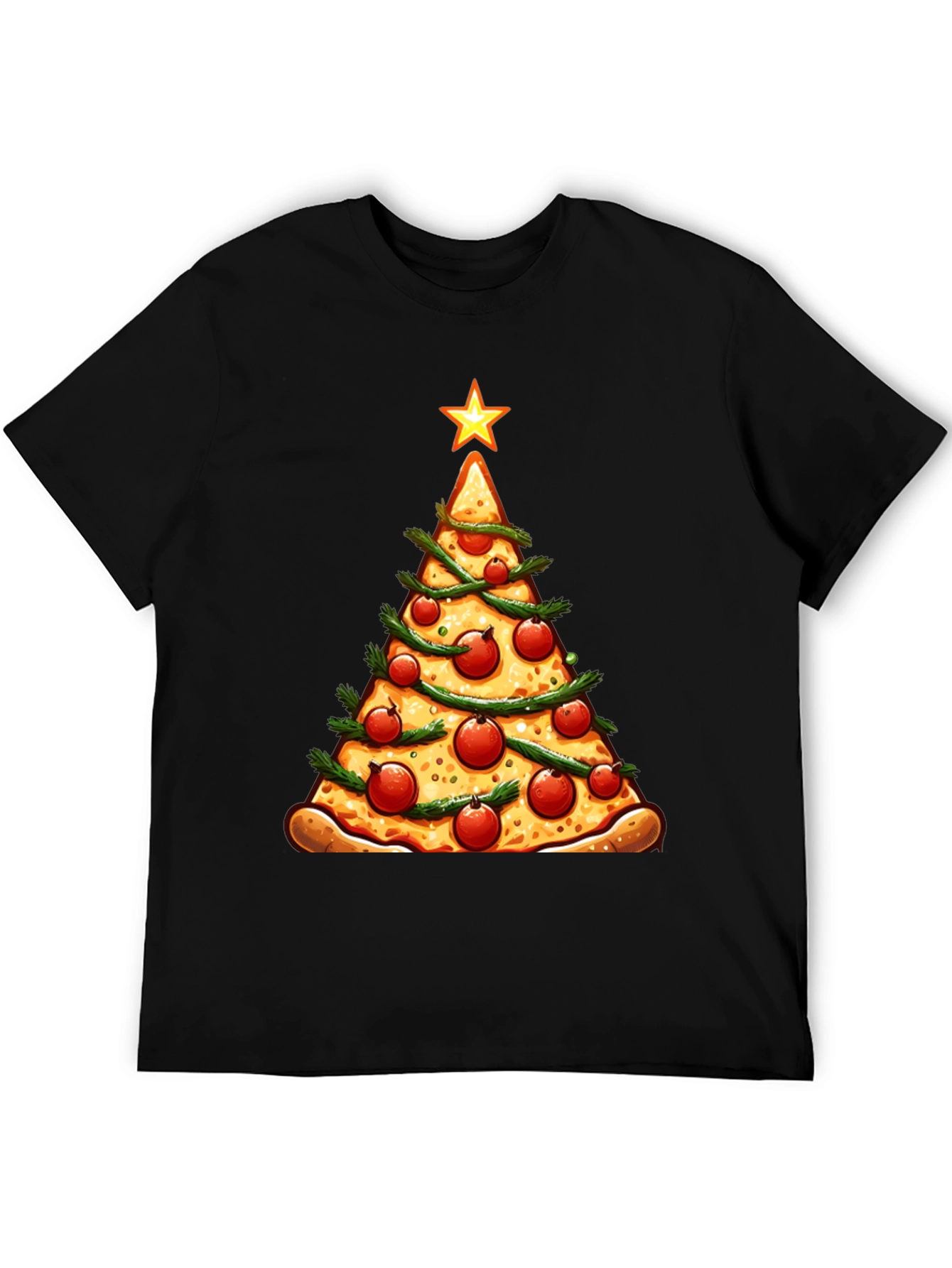 Pizza Christmas Tree Graphic Tee