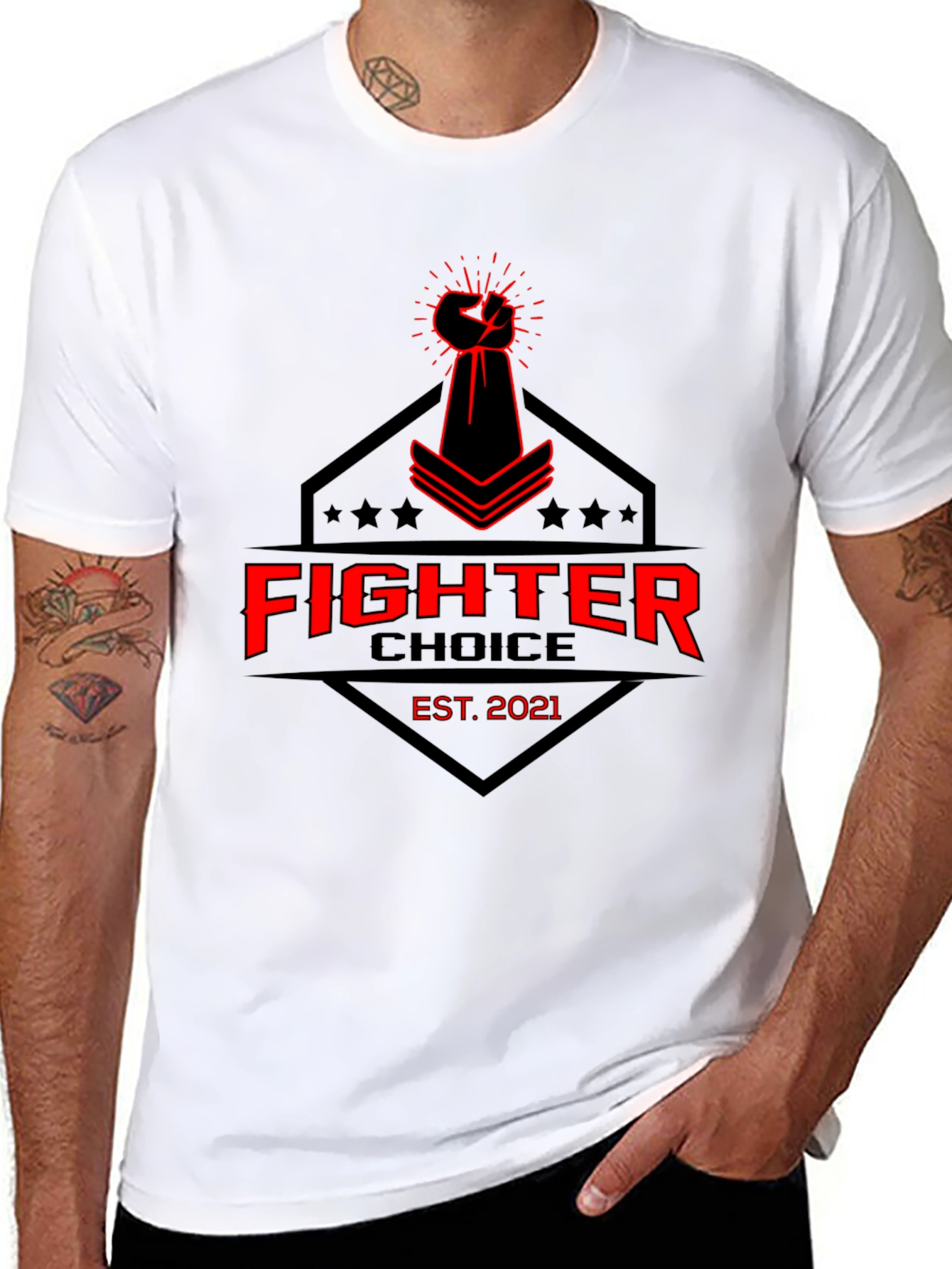 Fighter Choice Black Graphic Tee