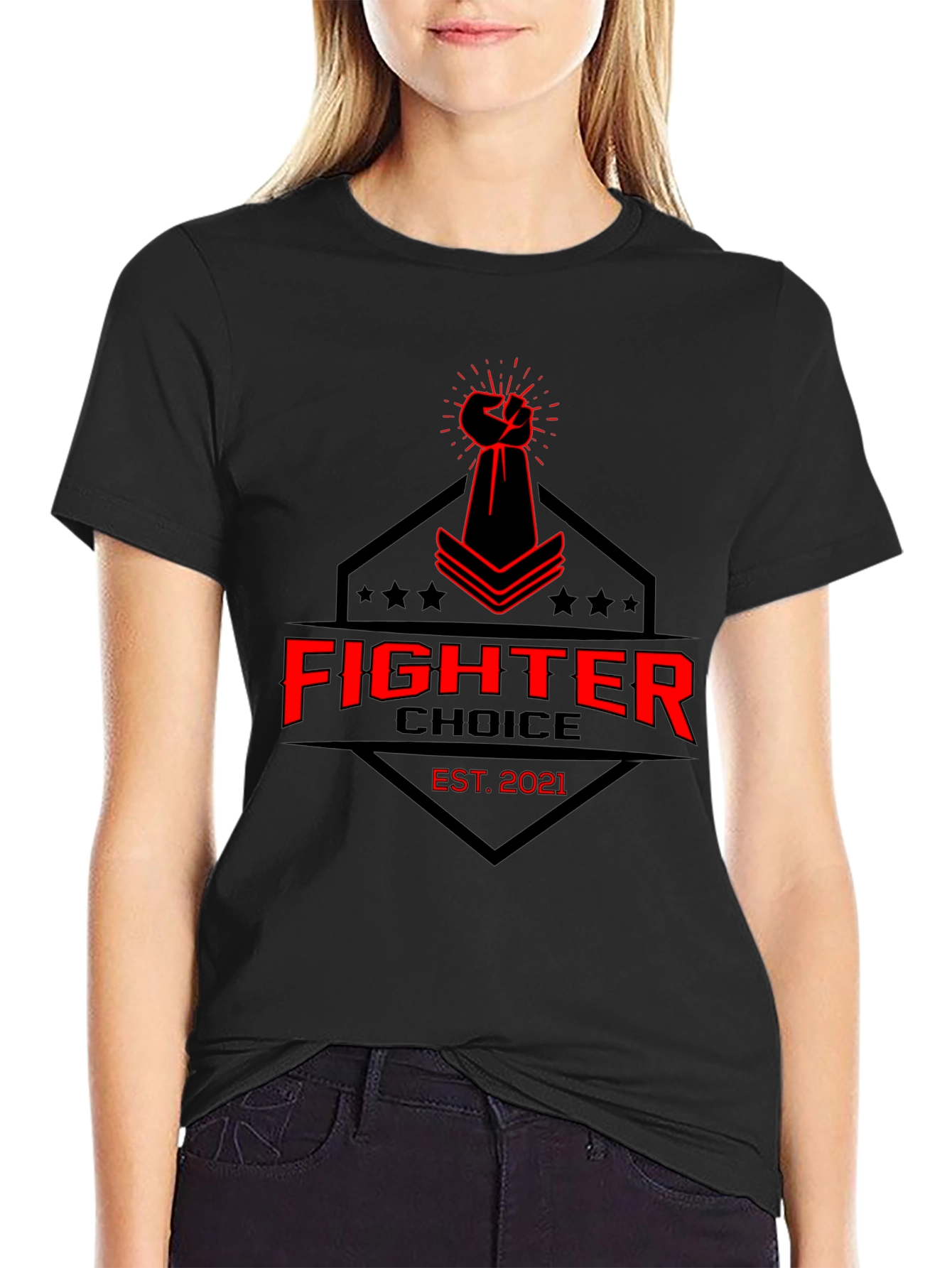 Fighter Choice Black Graphic Tee