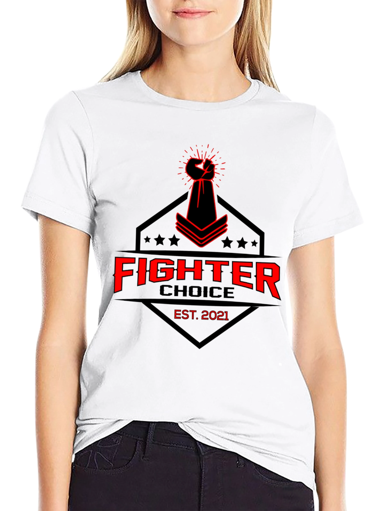 Fighter Choice Black Graphic Tee
