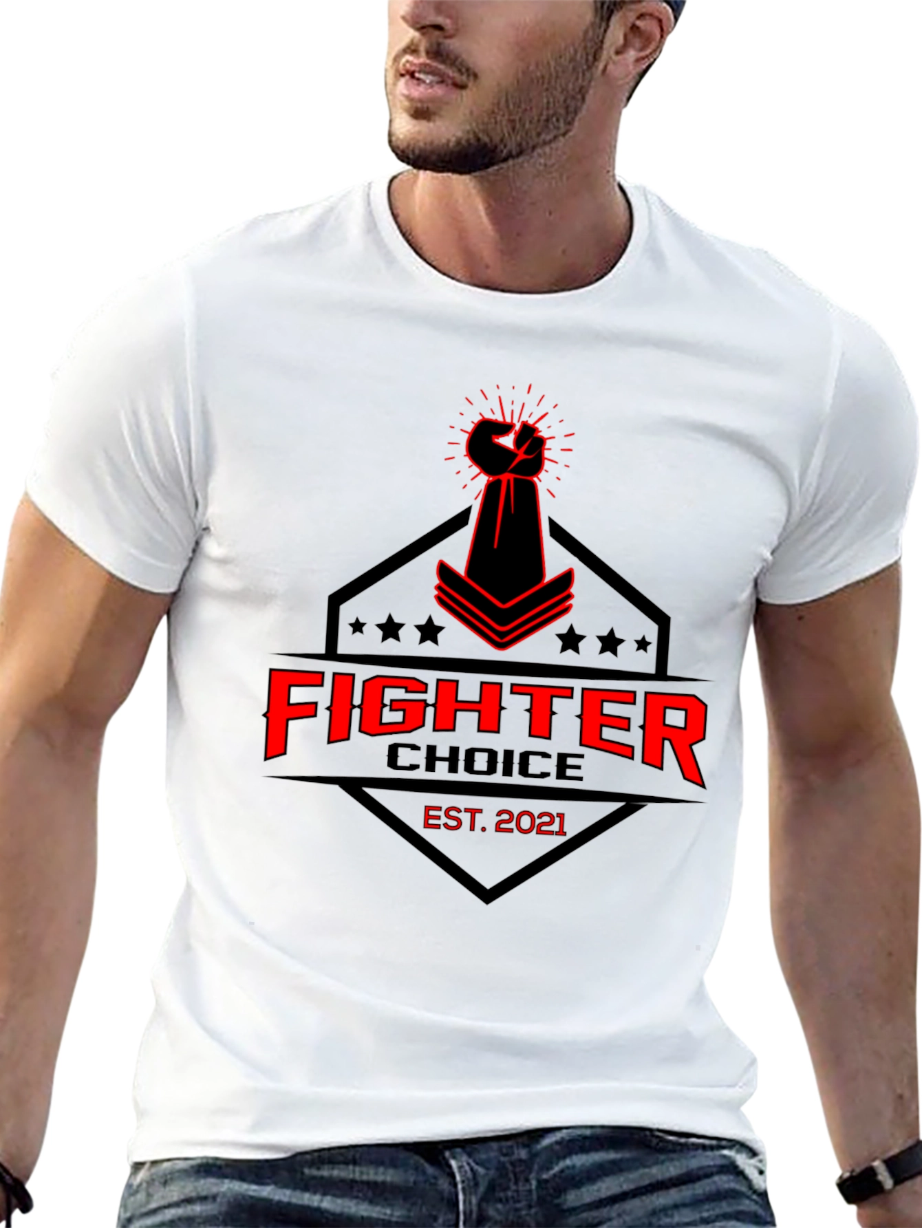 Fighter Choice Black Graphic Tee