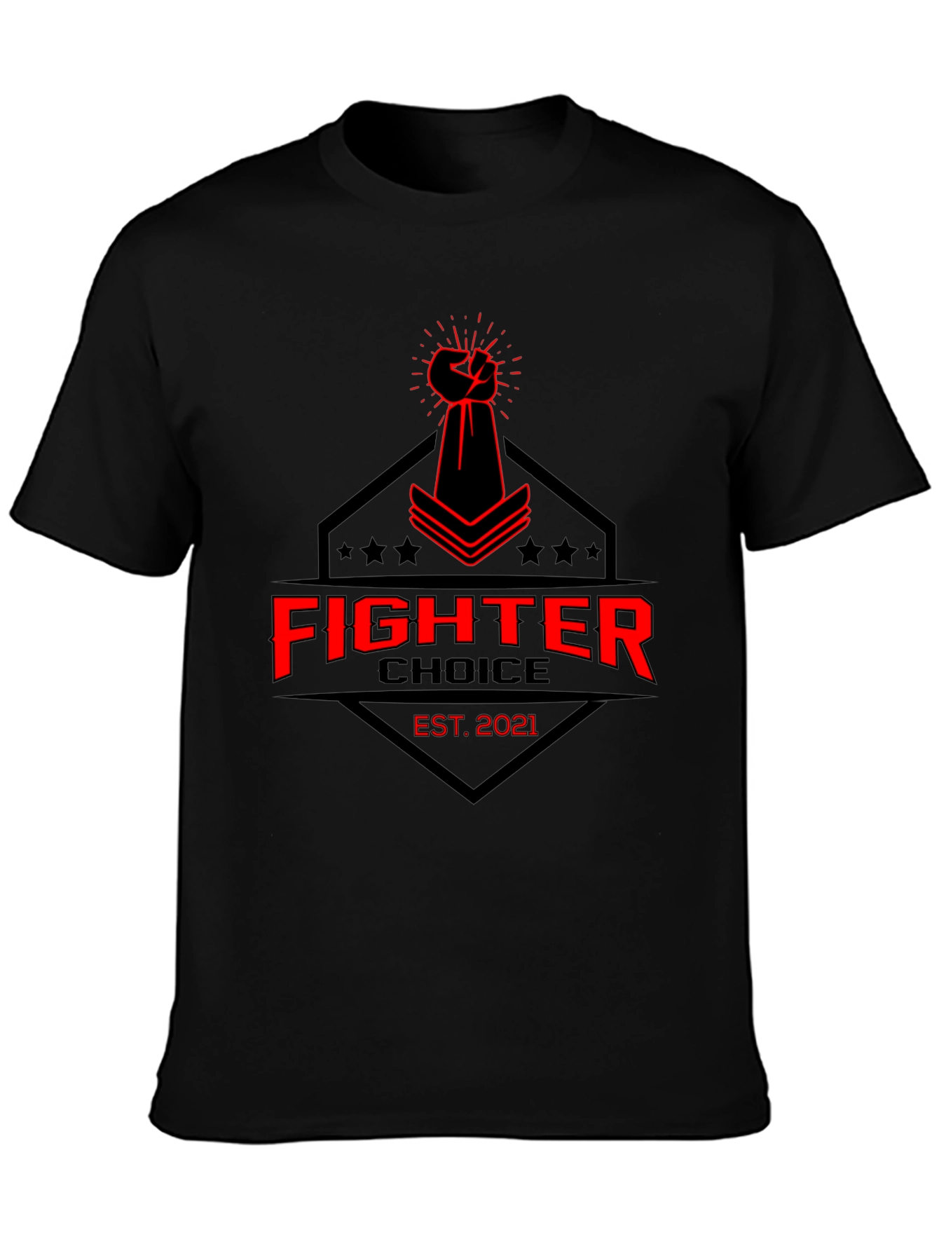 Fighter Choice Black Graphic Tee