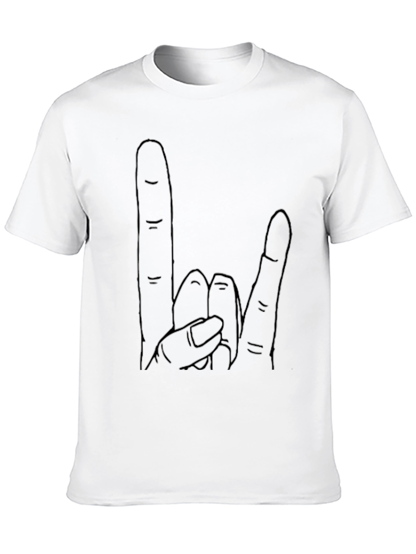 Rock On Hand Gesture Graphic T-Shirt