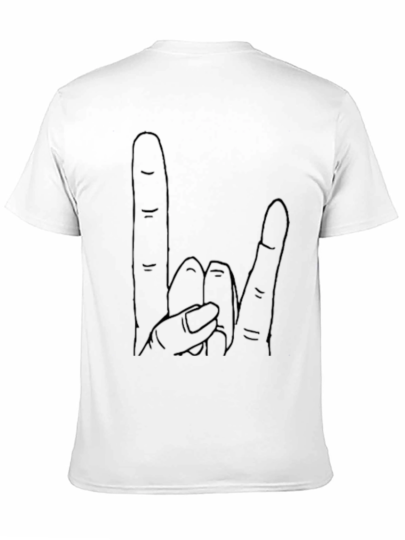 Rock On Hand Gesture Graphic T-Shirt