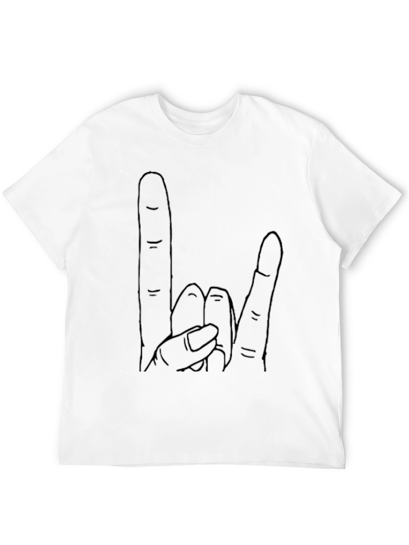 Rock On Hand Gesture Graphic T-Shirt