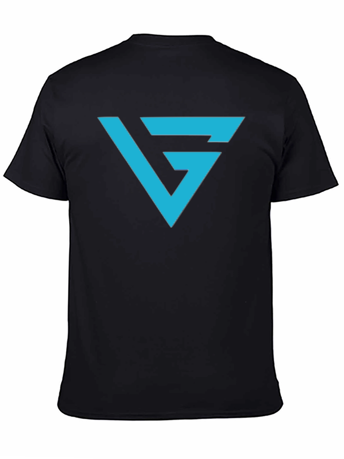 Black T-Shirt with Blue G Logo Graphic