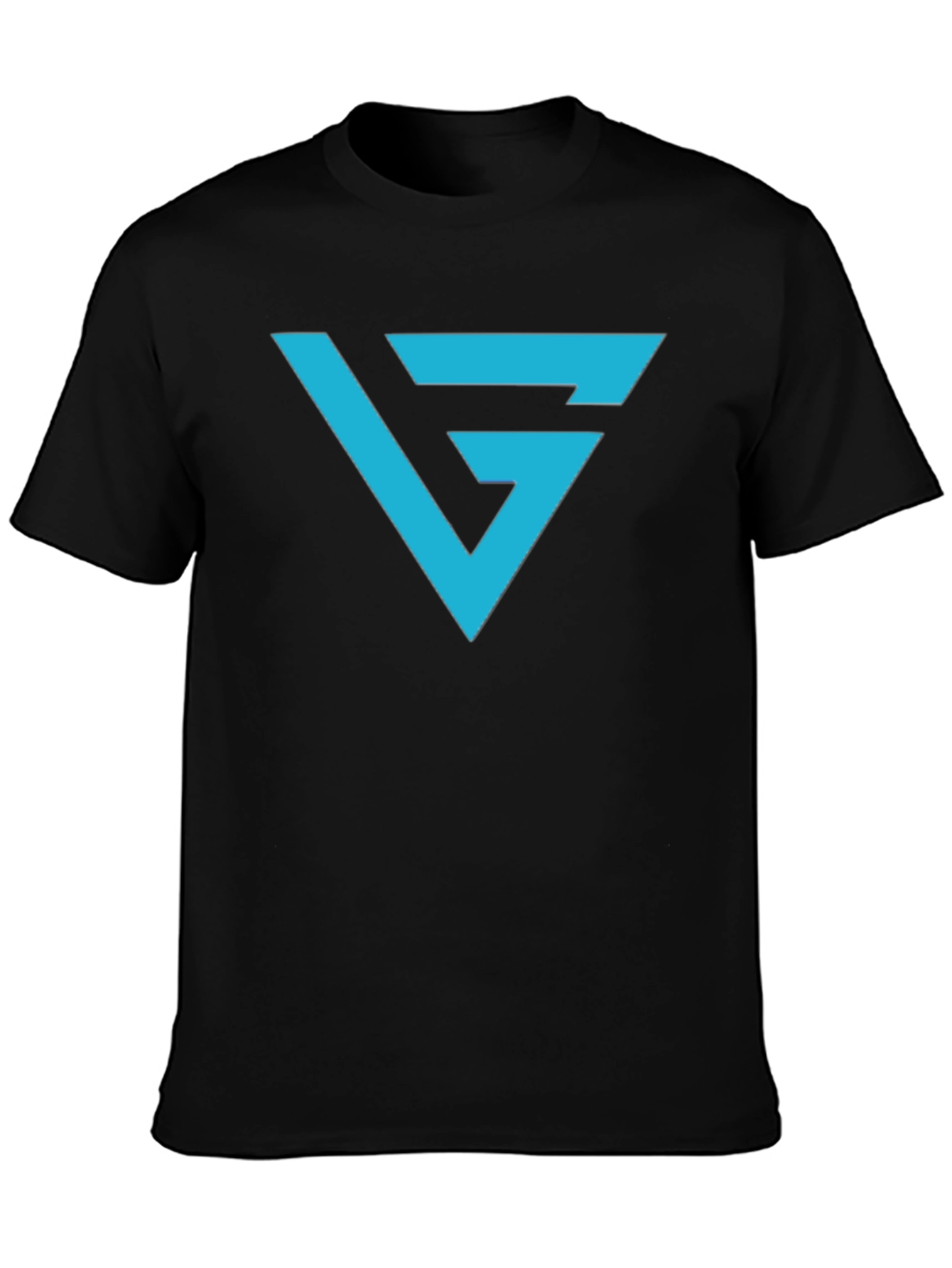 Black T-Shirt with Blue G Logo Graphic