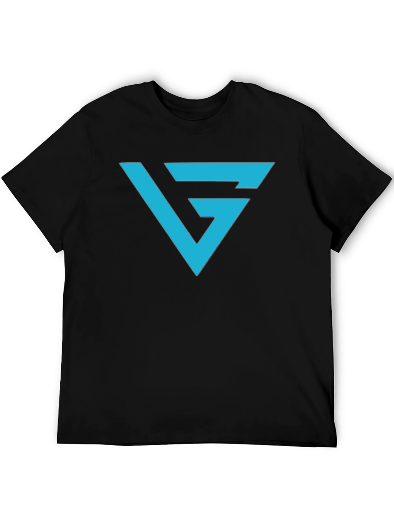 Black T-Shirt with Blue G Logo Graphic