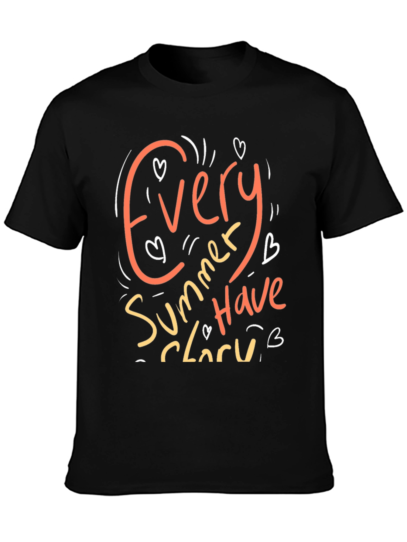 Summer Fun Black Graphic Tee