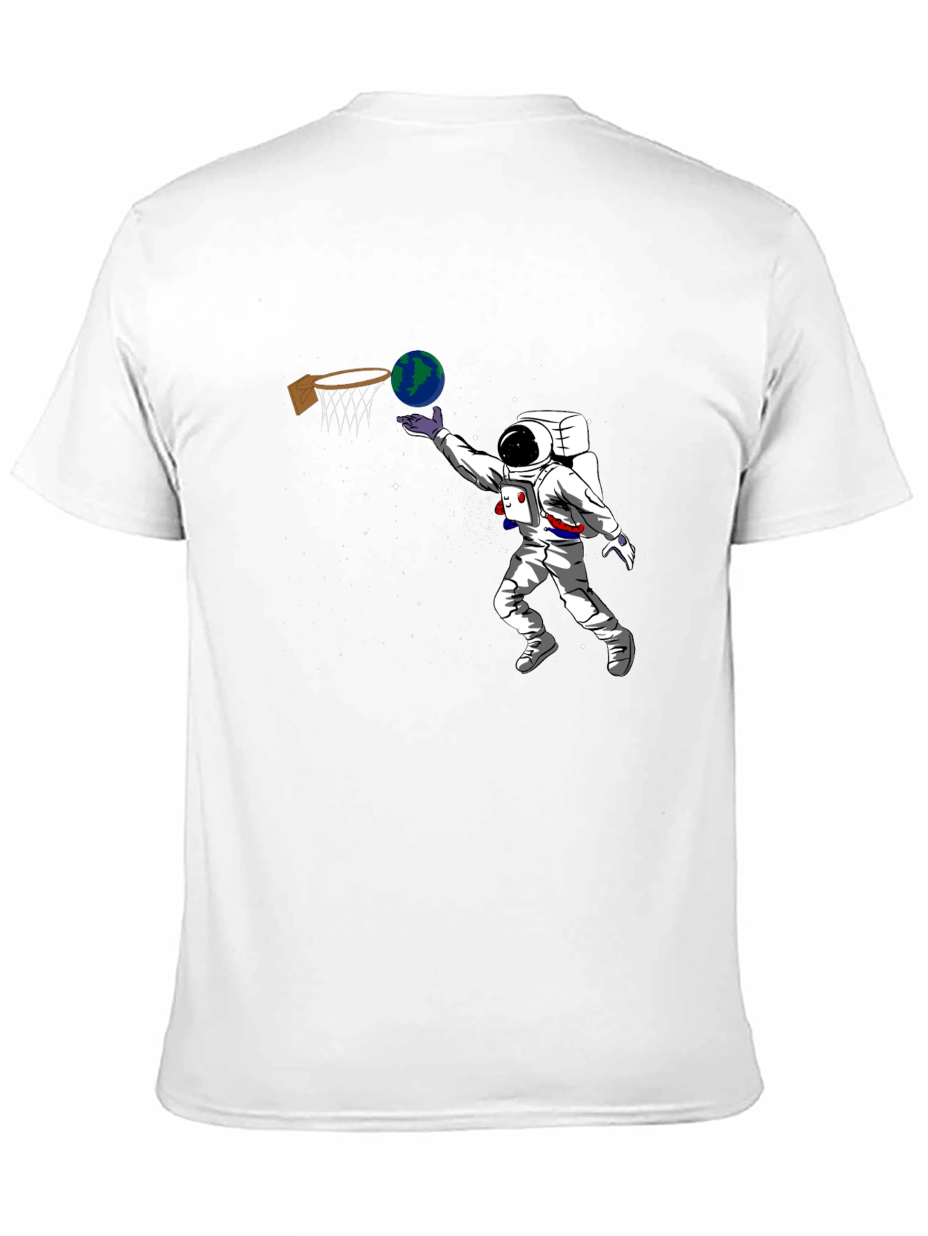 Astronaut Dunking Earth Graphic T-Shirt