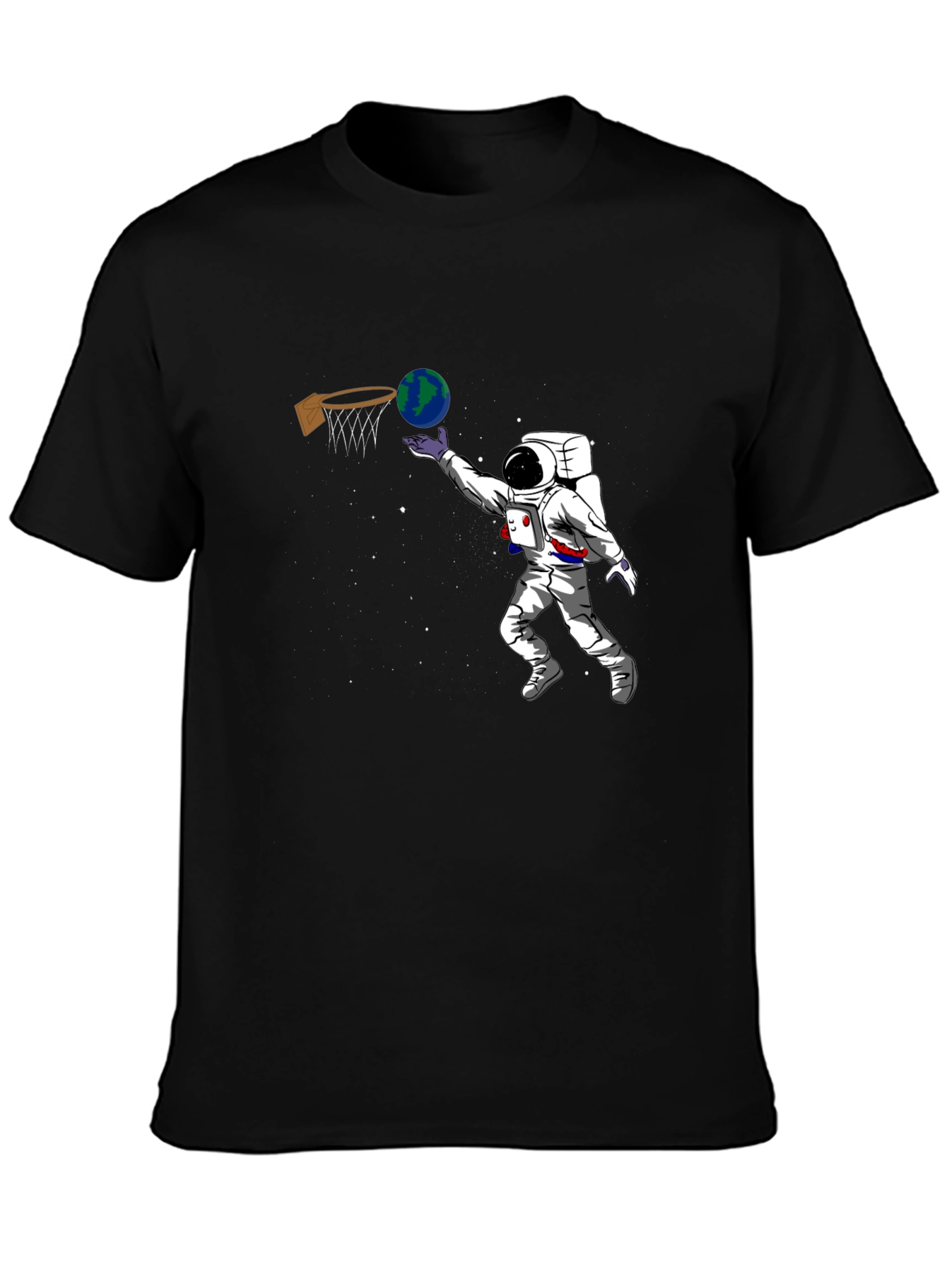 Astronaut Dunking Earth Graphic T-Shirt