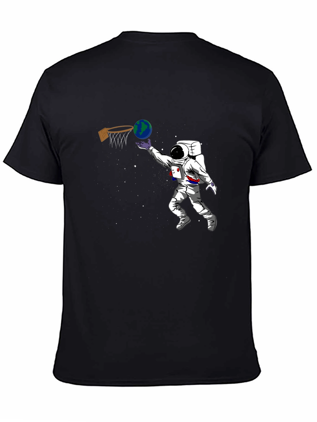 Astronaut Dunking Earth Graphic T-Shirt
