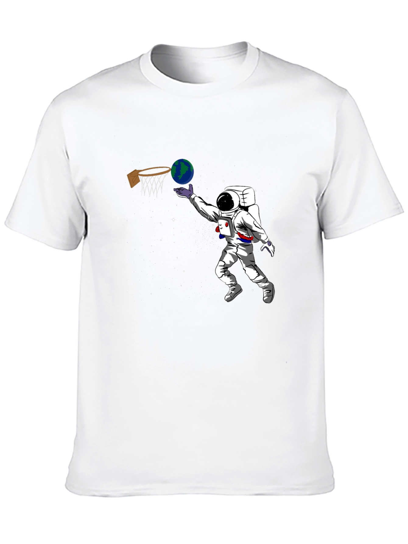 Astronaut Dunking Earth Graphic T-Shirt