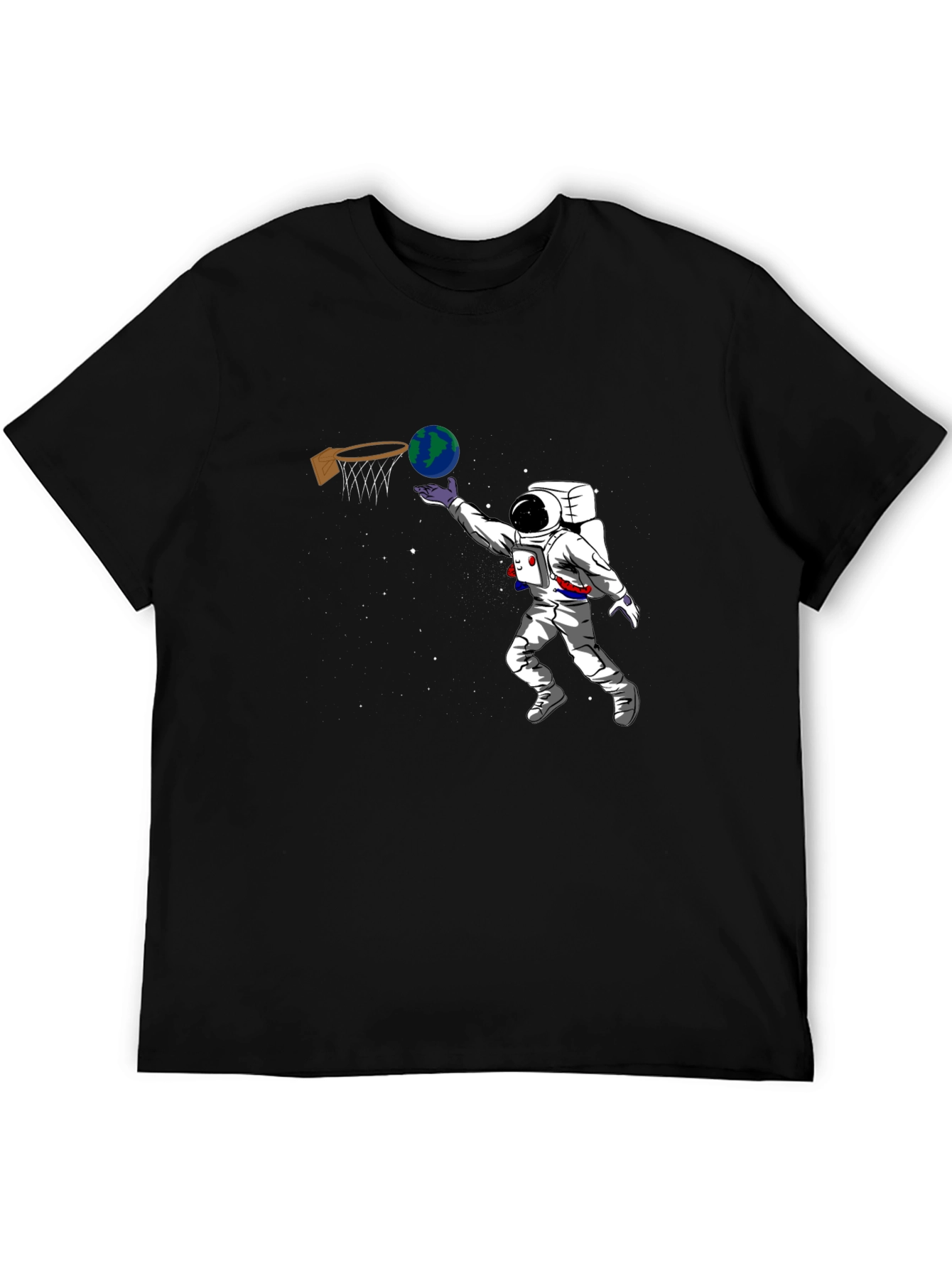 Astronaut Dunking Earth Graphic T-Shirt