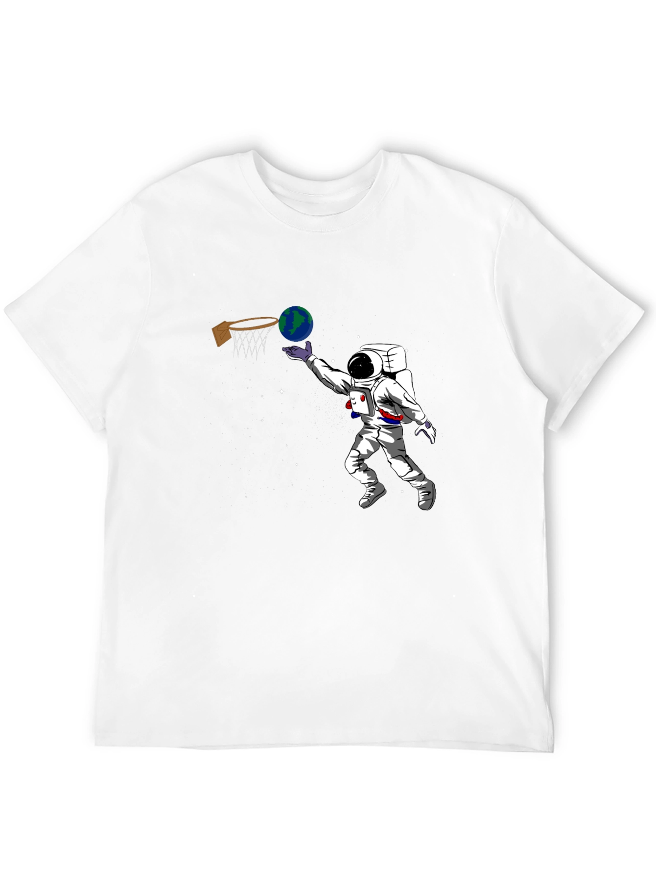 Astronaut Dunking Earth Graphic T-Shirt