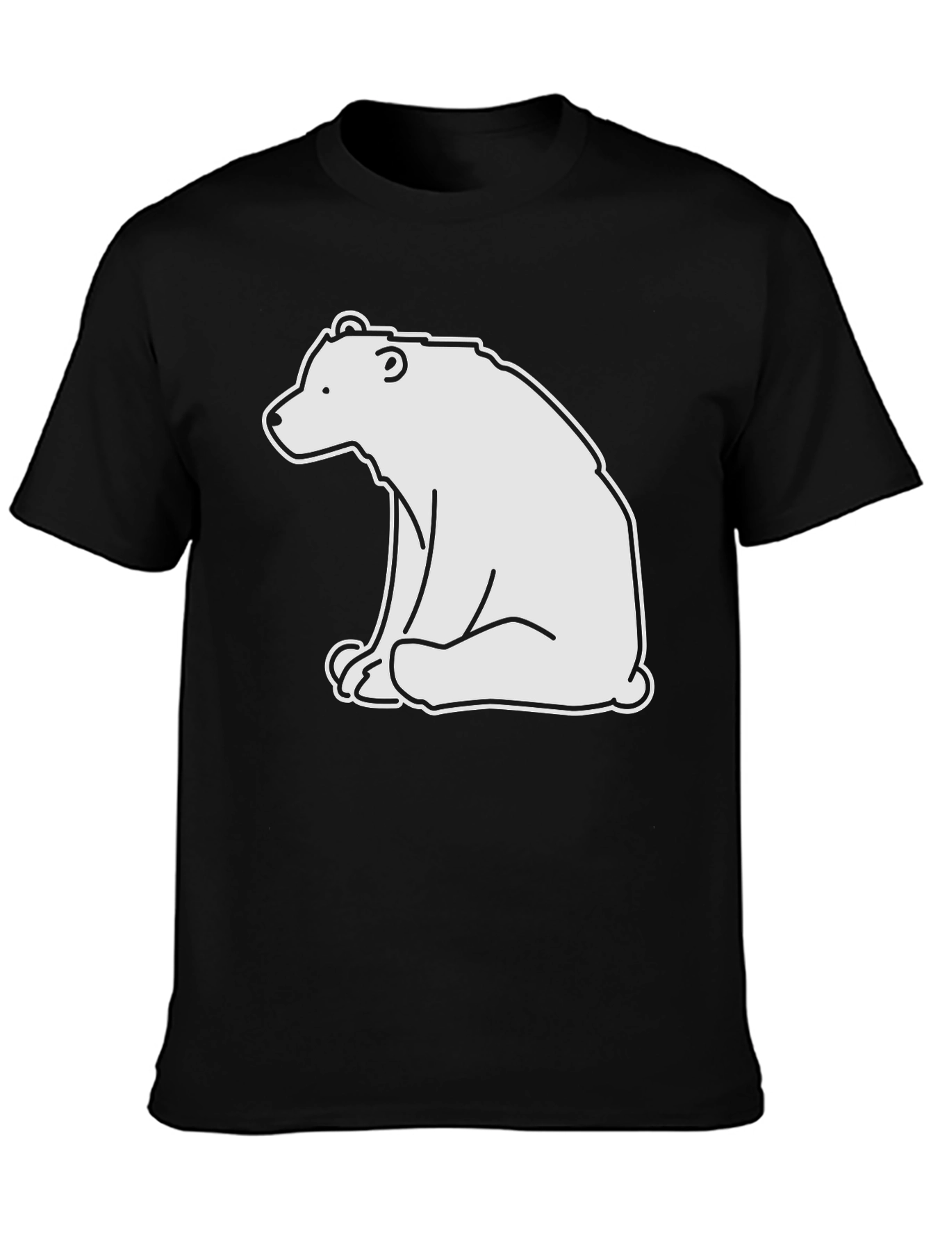 Bear Graphic Black T-Shirt - Casual Comfort