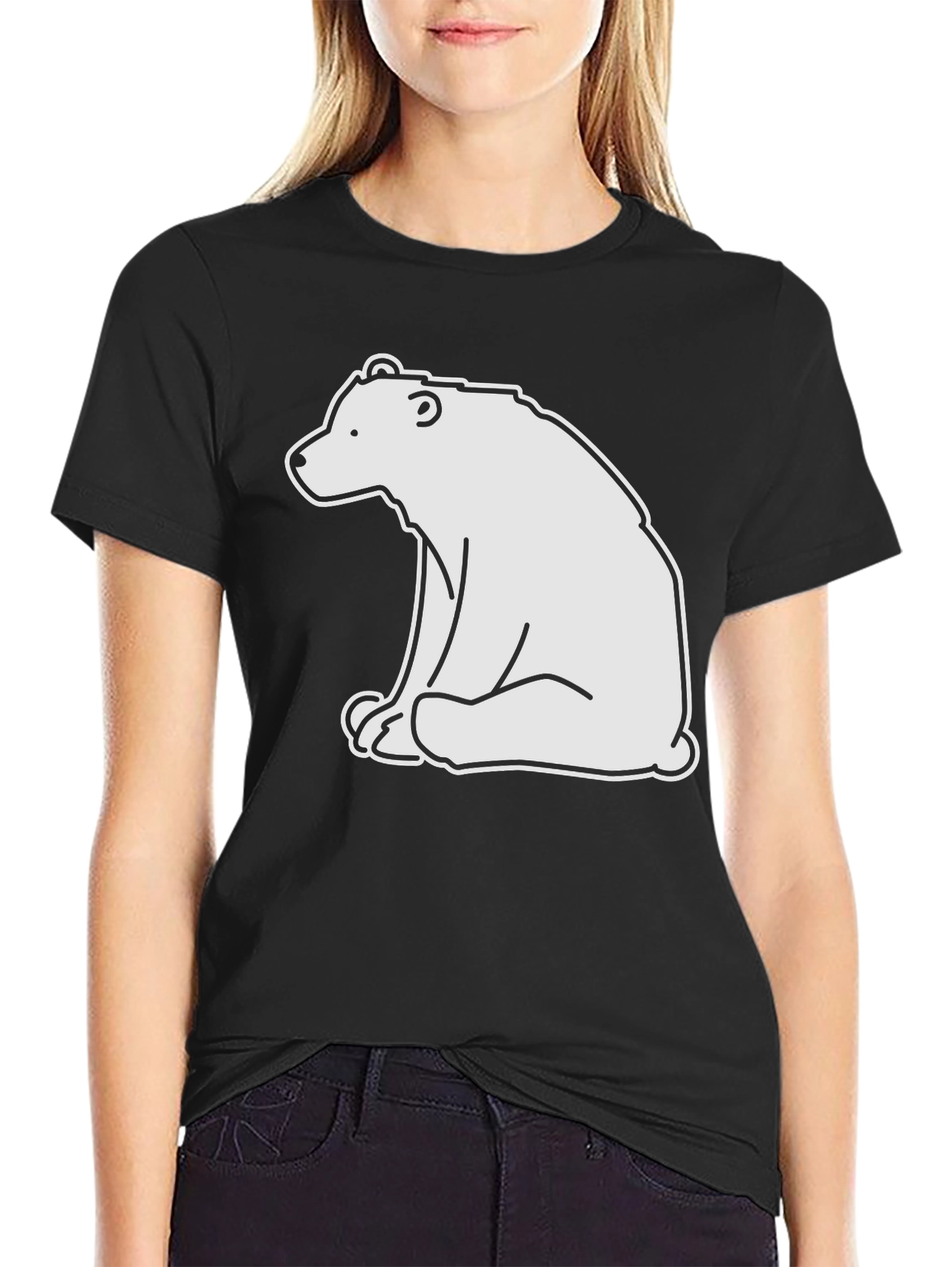 Bear Graphic Black T-Shirt - Casual Comfort