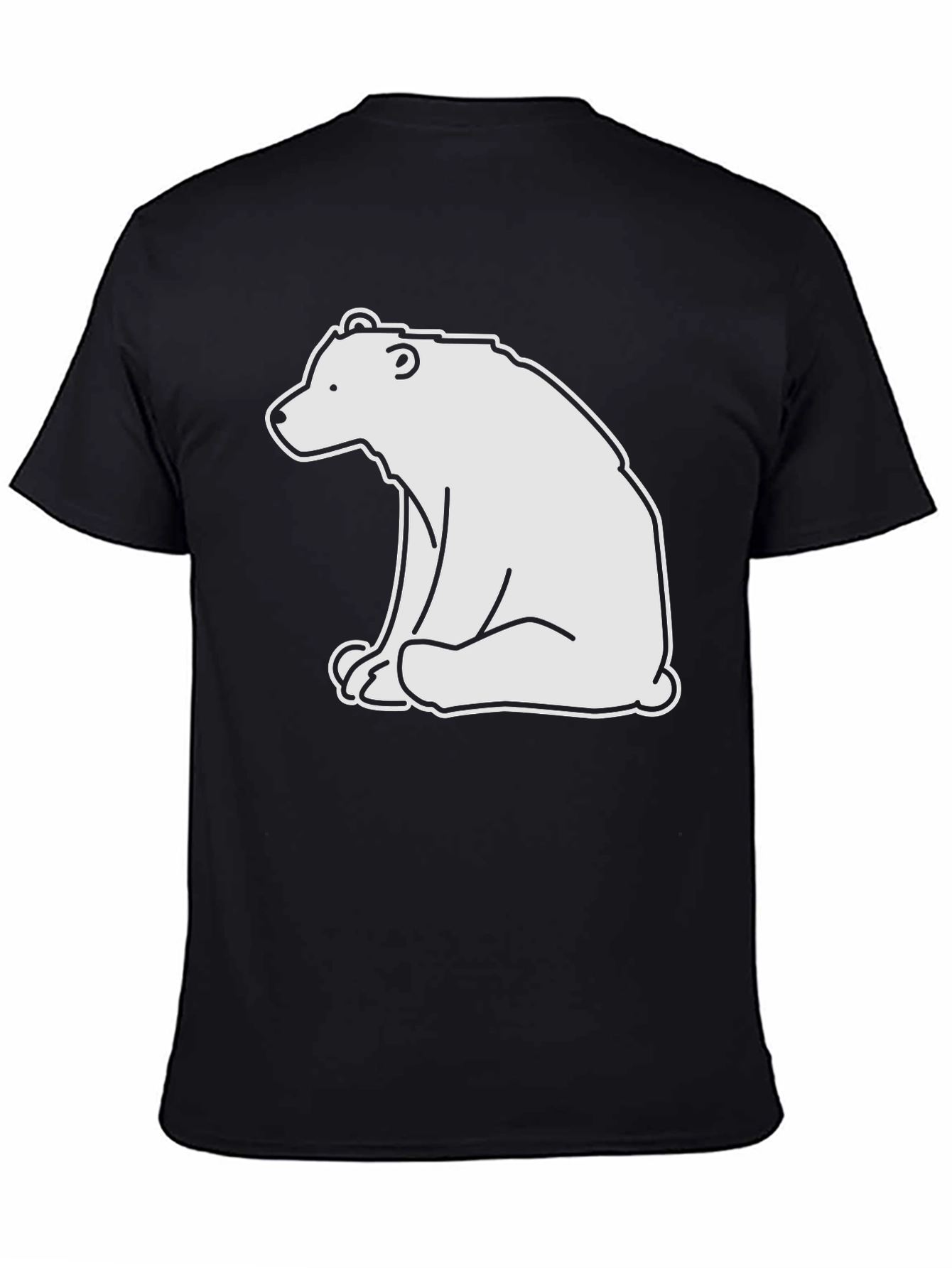 Bear Graphic Black T-Shirt - Casual Comfort