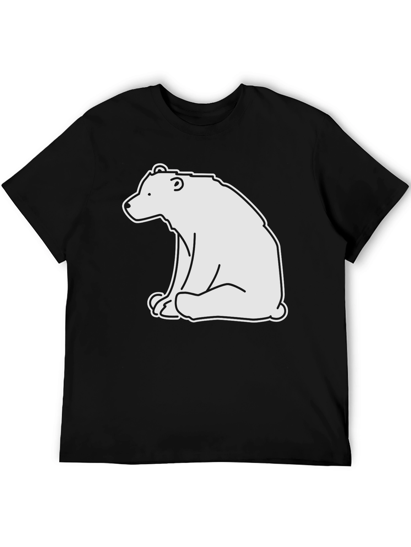 Bear Graphic Black T-Shirt - Casual Comfort