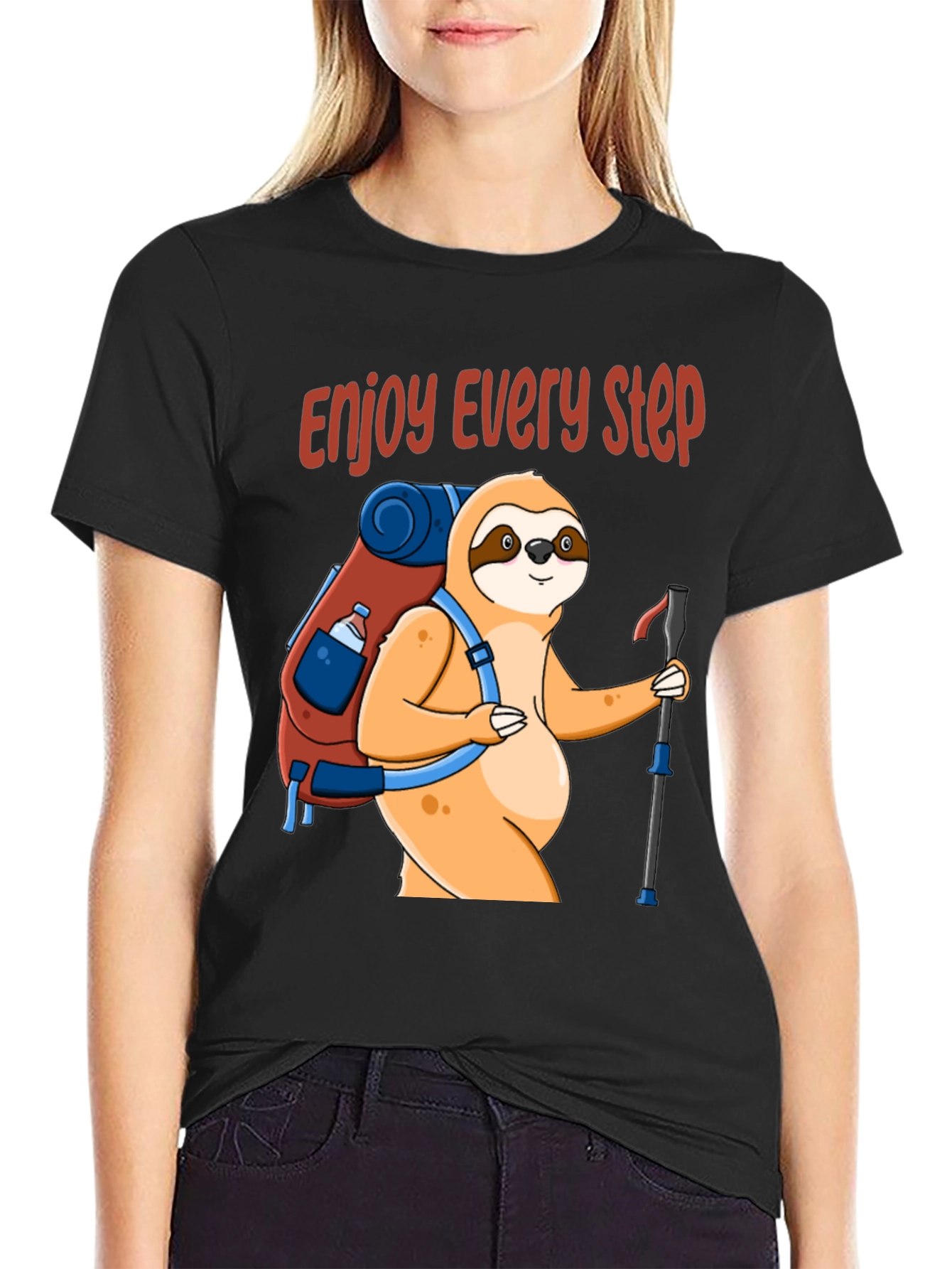 Enjoy Every Step Sloth Hiking T-Shirt
