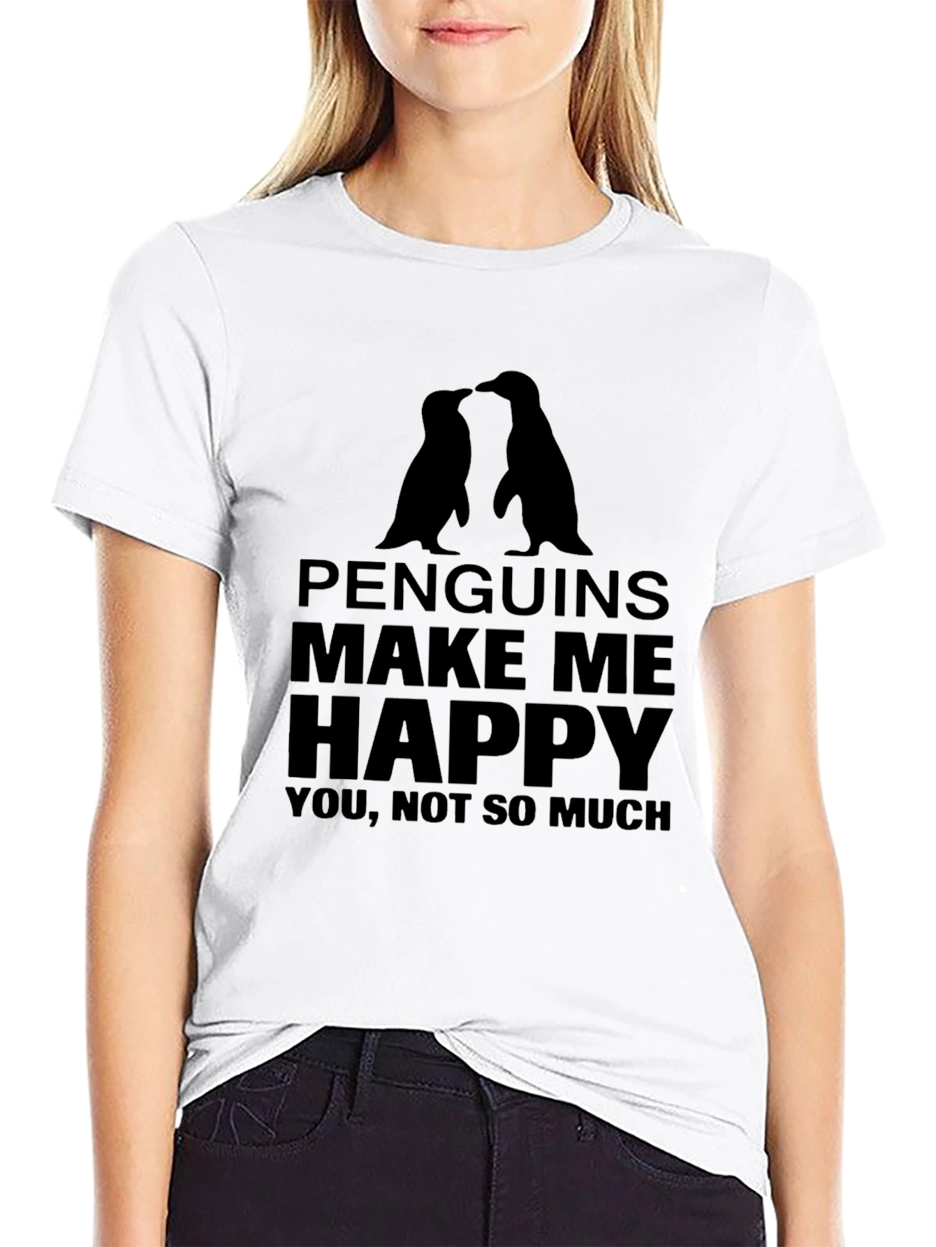 Penguins Make Me Happy Graphic T-Shirt