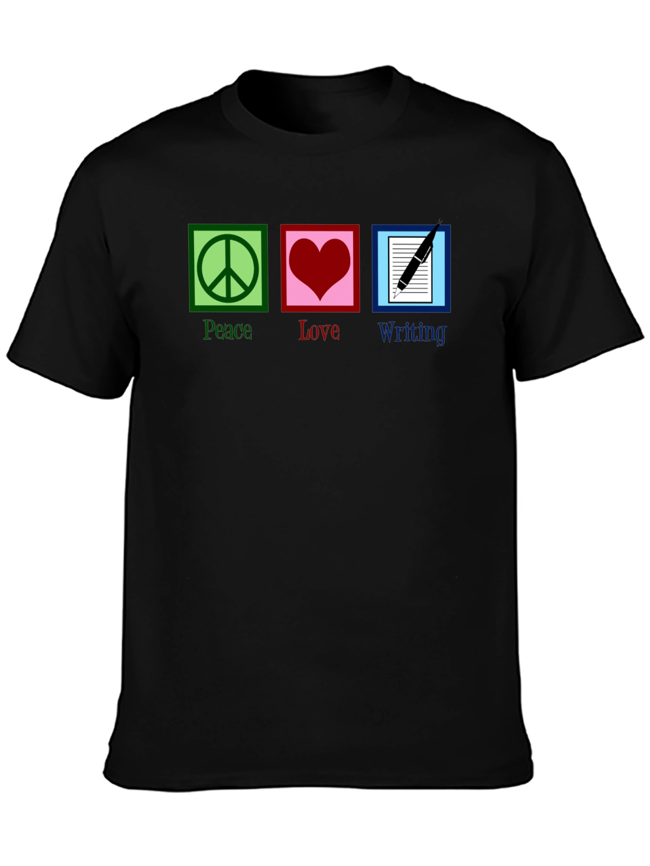 Peace Love Writing Graphic T-Shirt