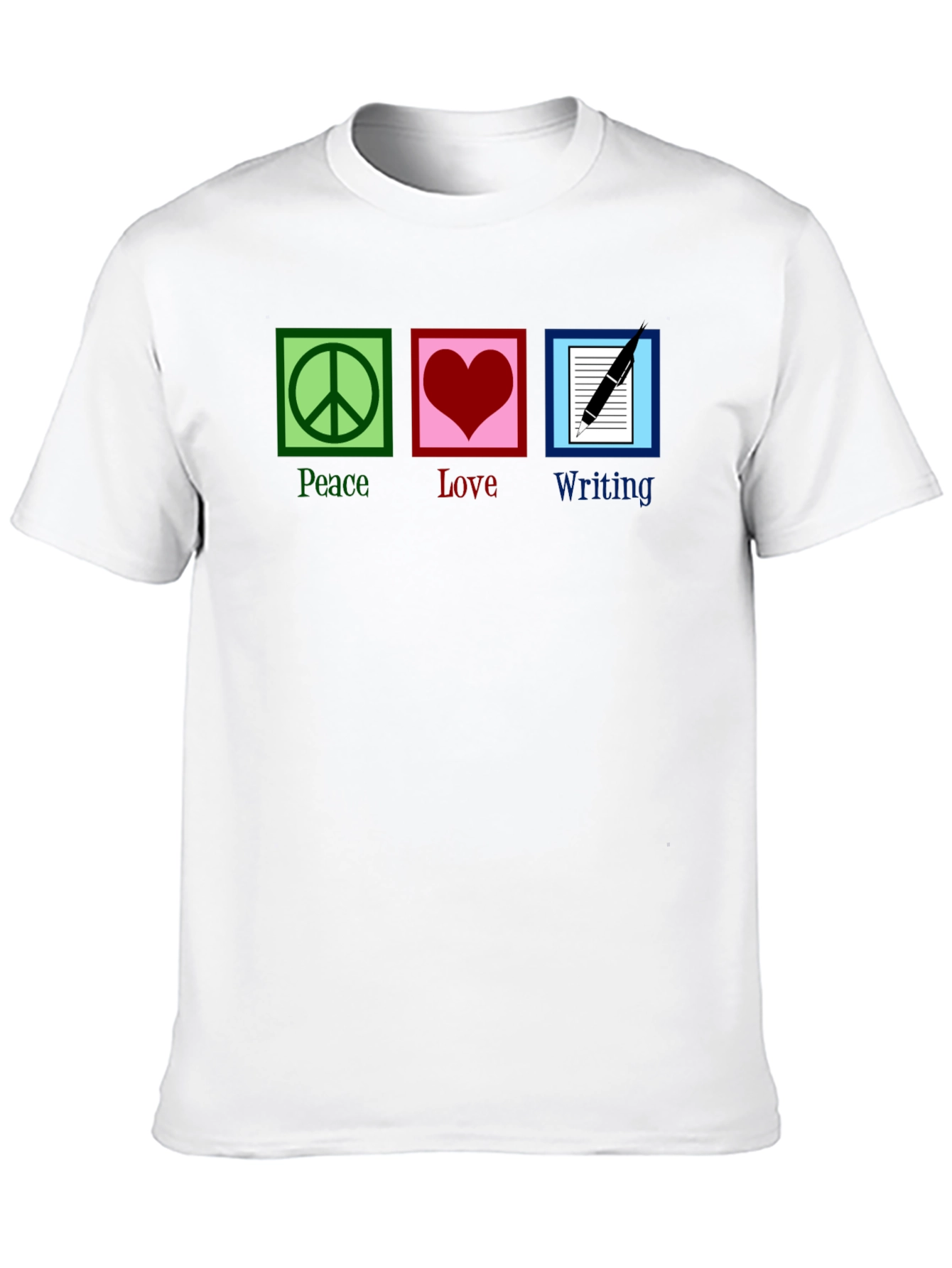 Peace Love Writing Graphic T-Shirt