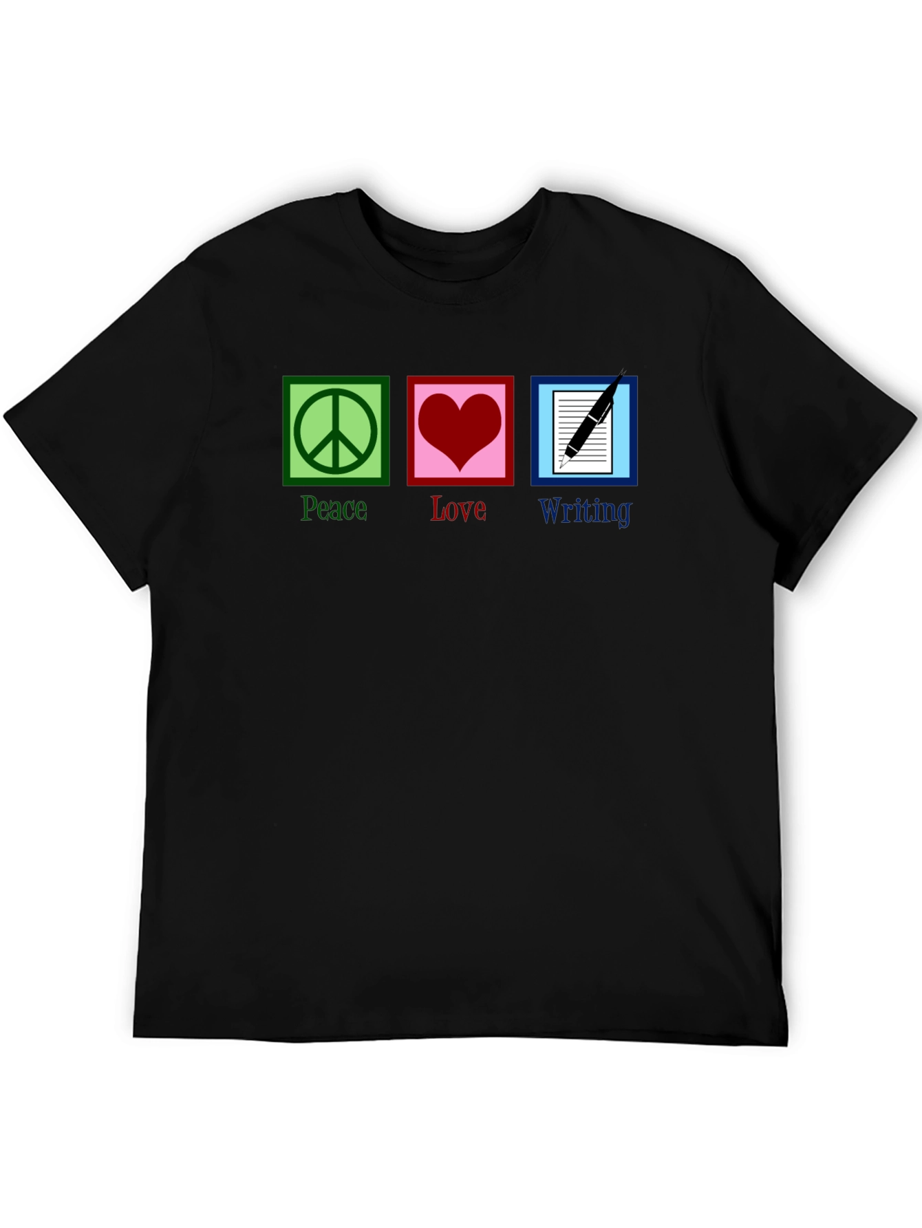 Peace Love Writing Graphic T-Shirt