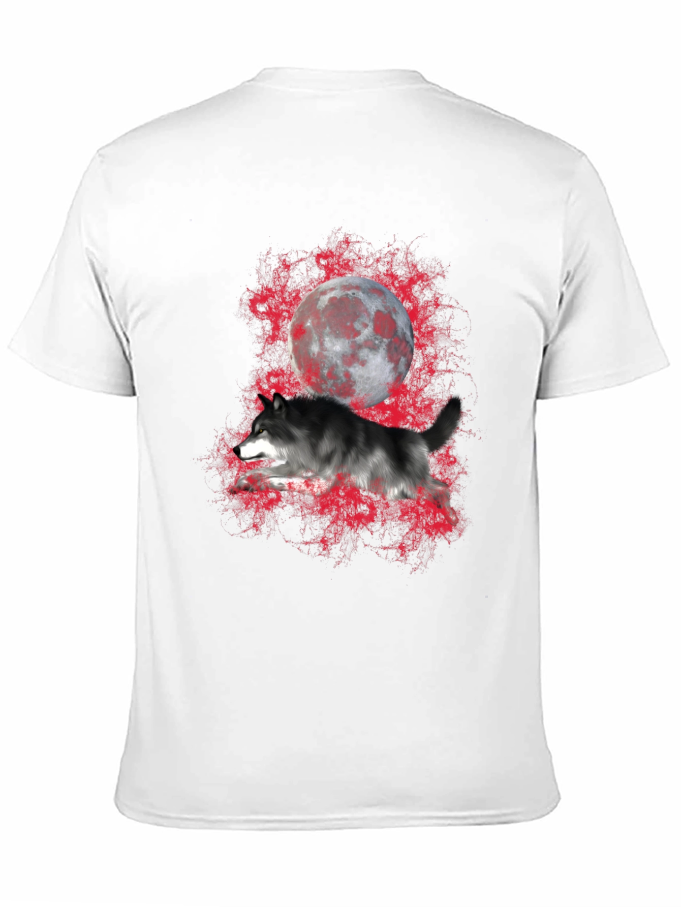 Wolf and Moon Graphic T-Shirt