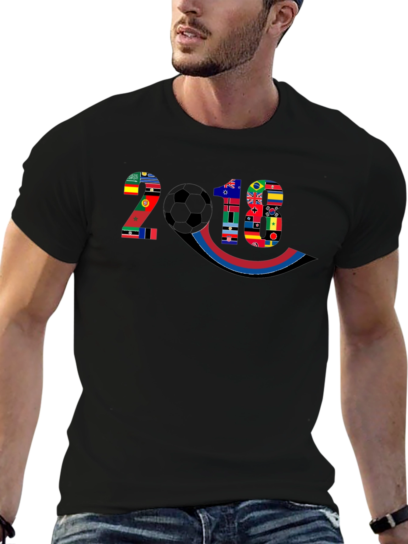 2018 World Flags Soccer Graphic Tee