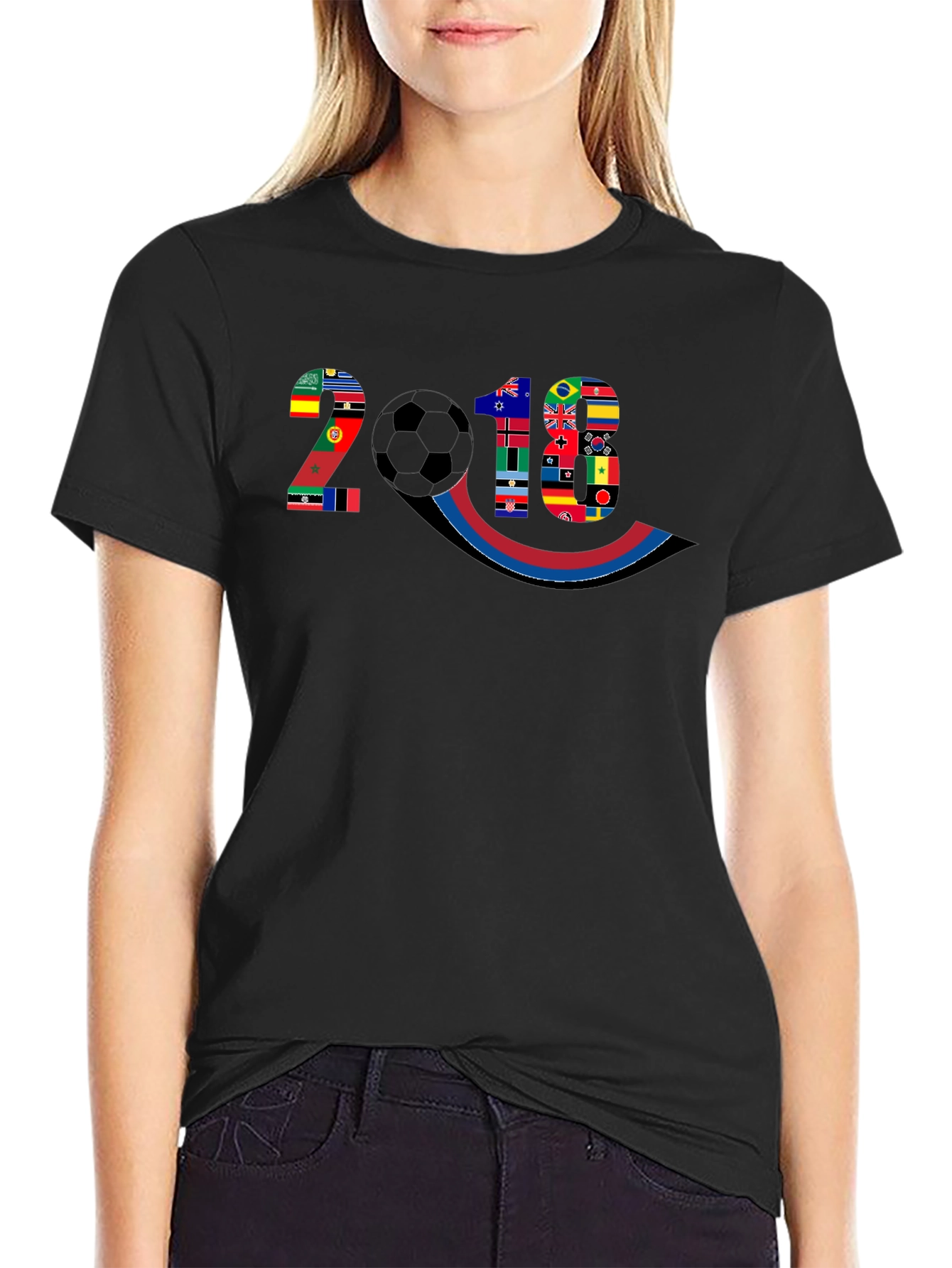 2018 World Flags Soccer Graphic Tee