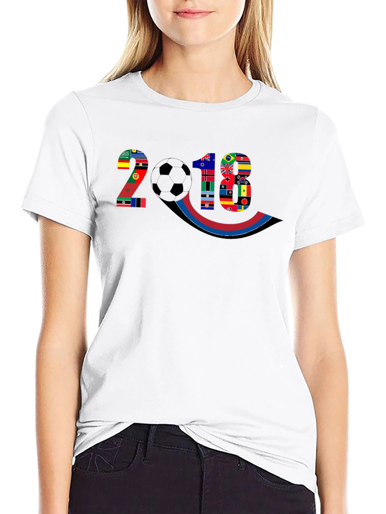 2018 World Flags Soccer Graphic Tee