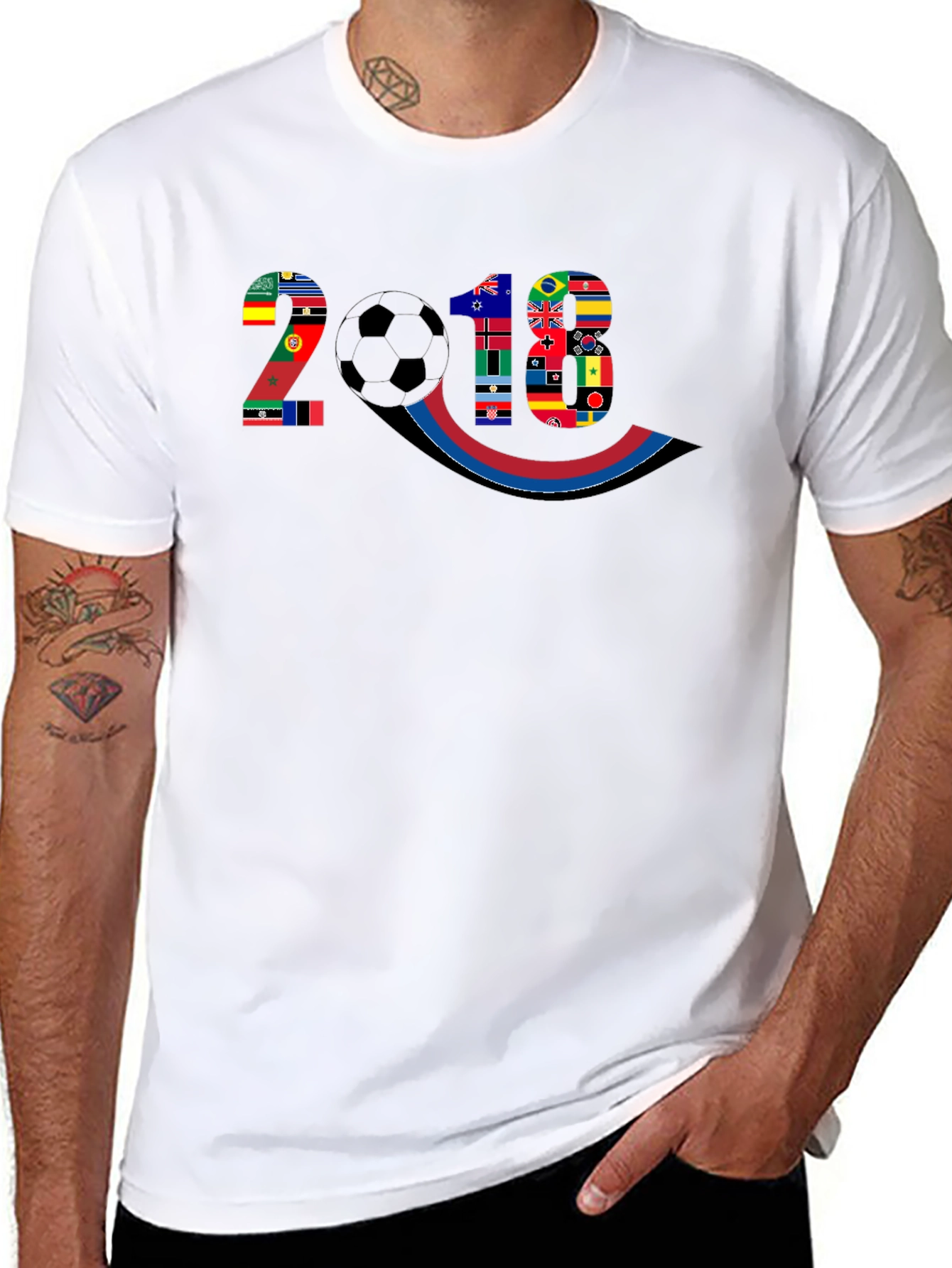 2018 World Flags Soccer Graphic Tee