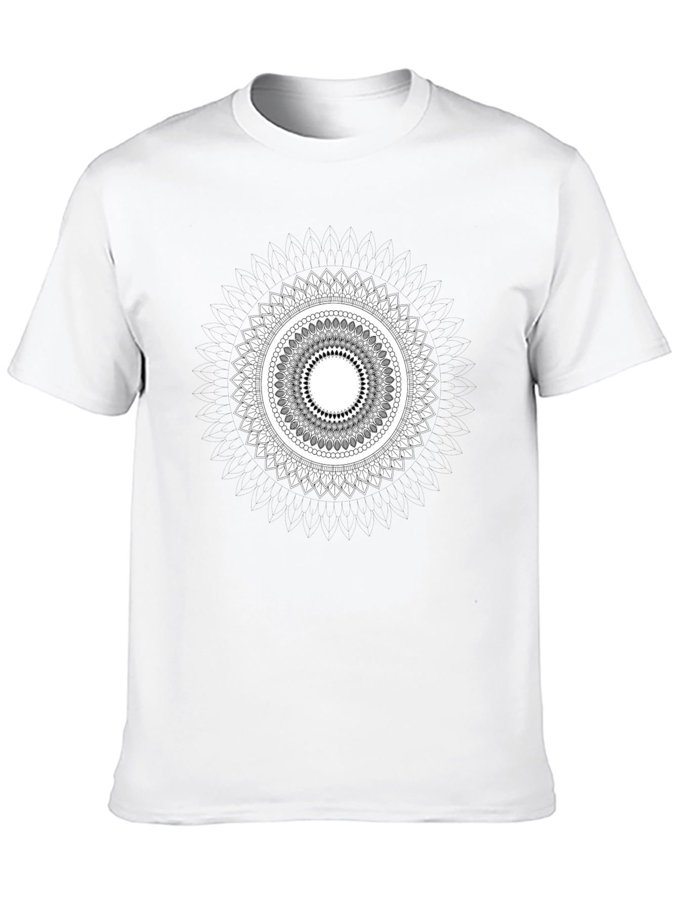 Mandala Graphic Print Black T-Shirt for Men