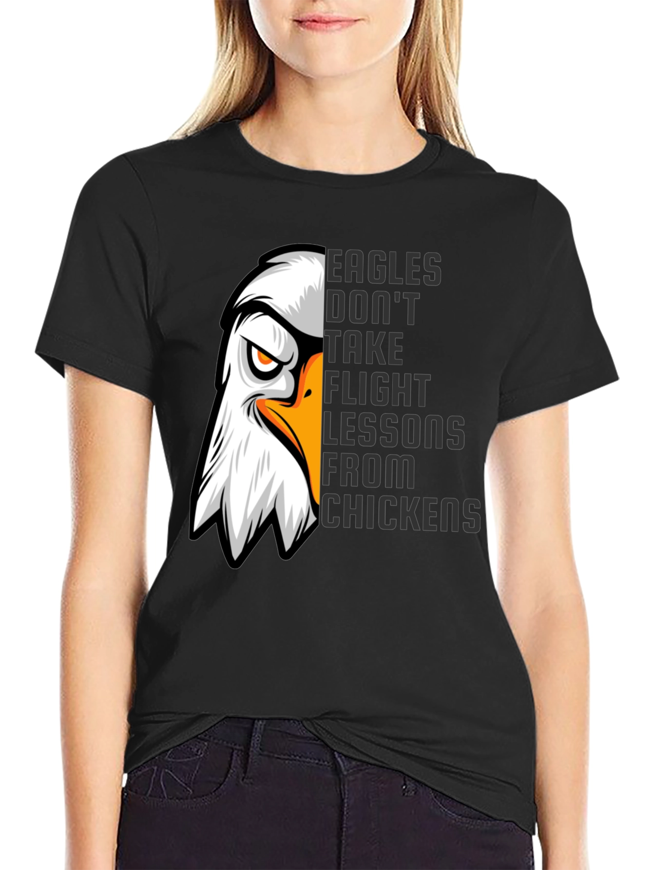 Eagles Dont Take Flight Lessons Mens Graphic Tee