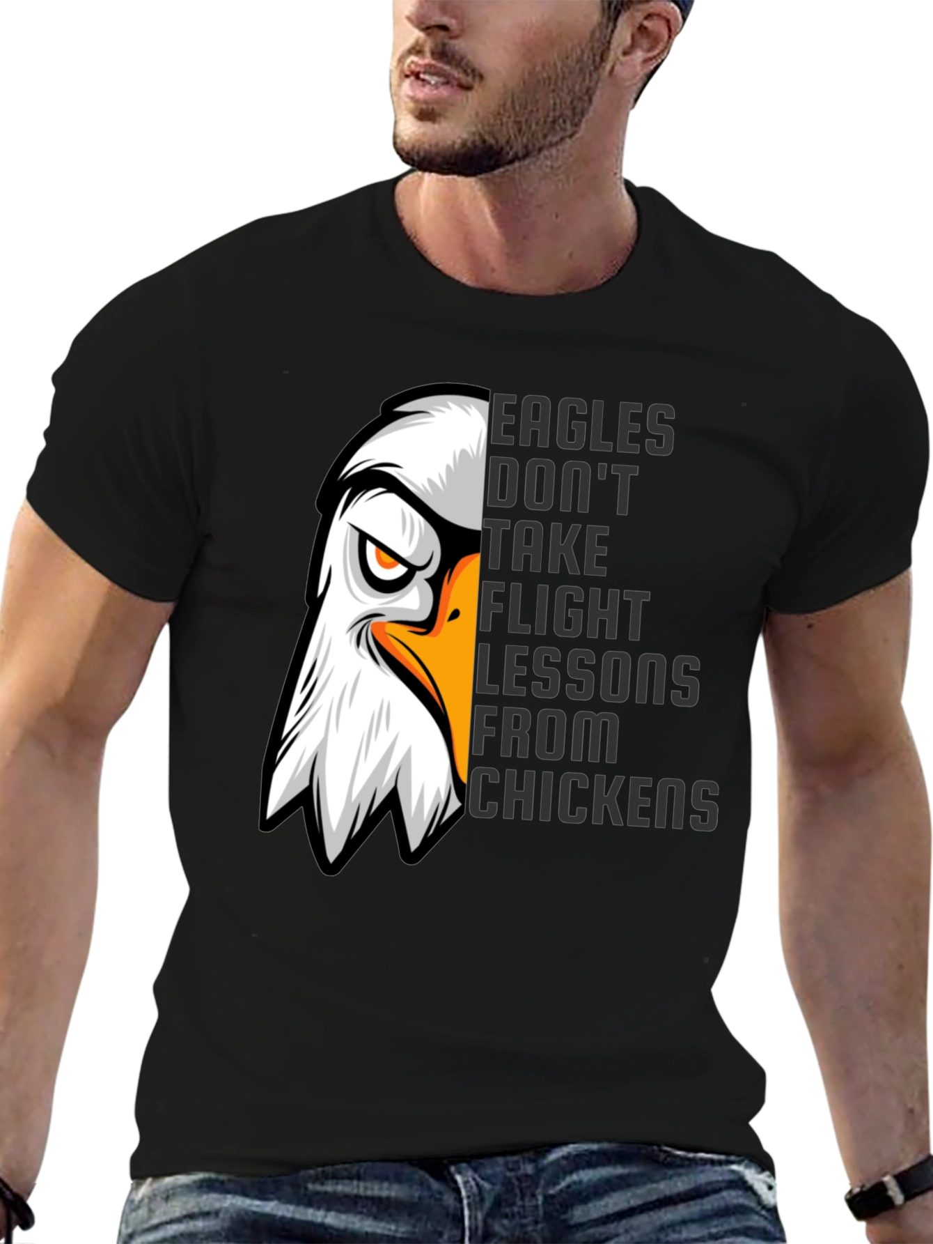 Eagles Dont Take Flight Lessons Mens Graphic Tee