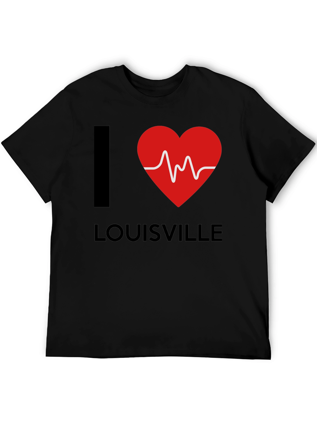I Heart Louisville Black Graphic T-Shirt