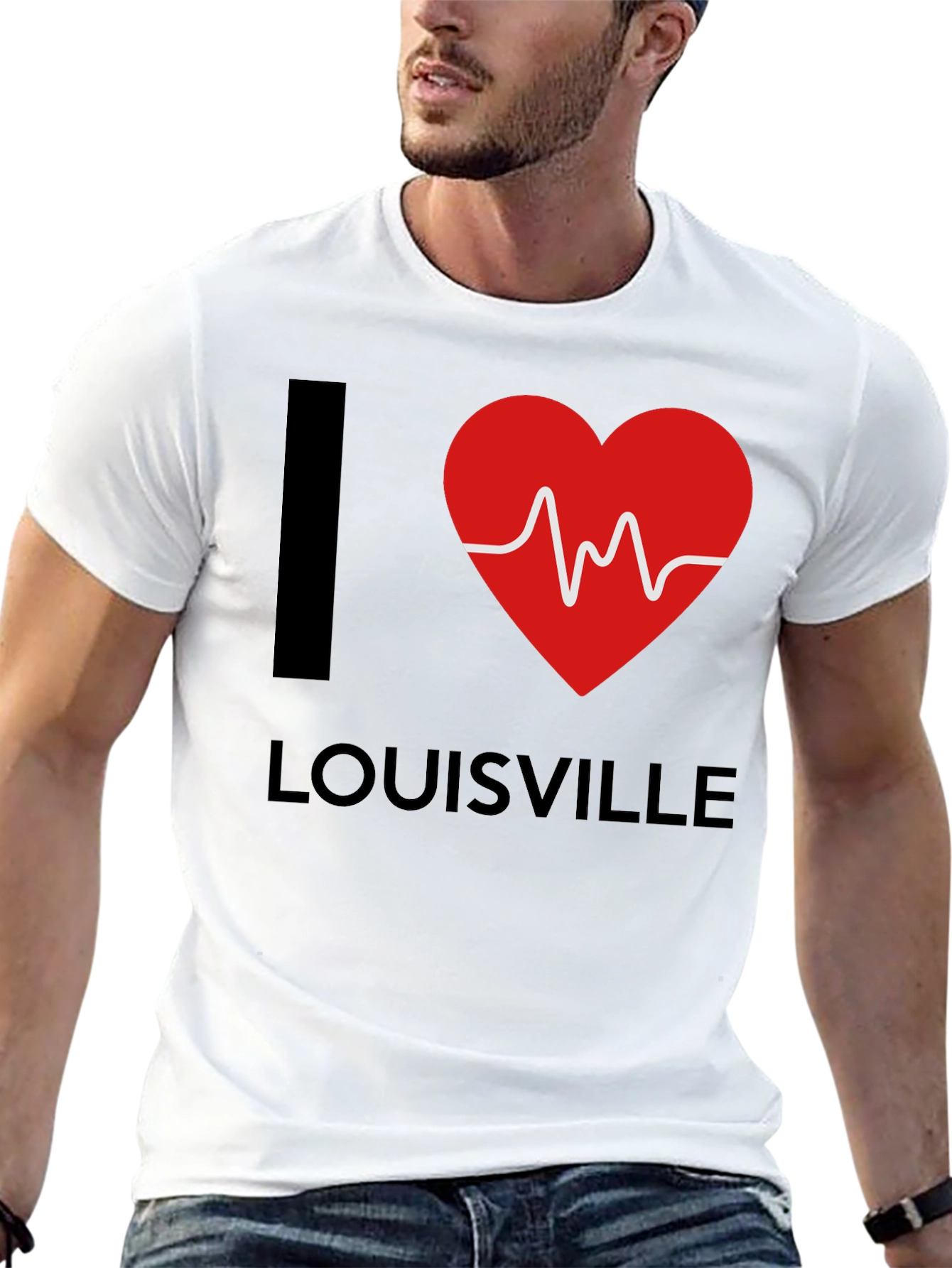 I Heart Louisville Black Graphic T-Shirt