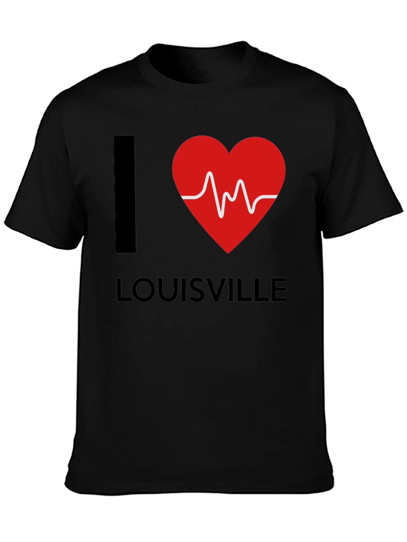 I Heart Louisville Black Graphic T-Shirt