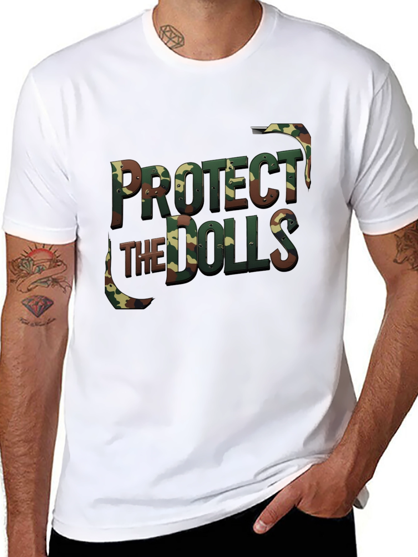 Protect The Dolls Camo T-Shirt
