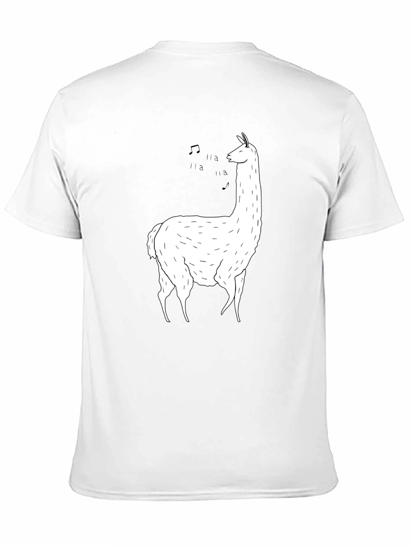 Singing Llama Graphic Tee - Soft Black Cotton