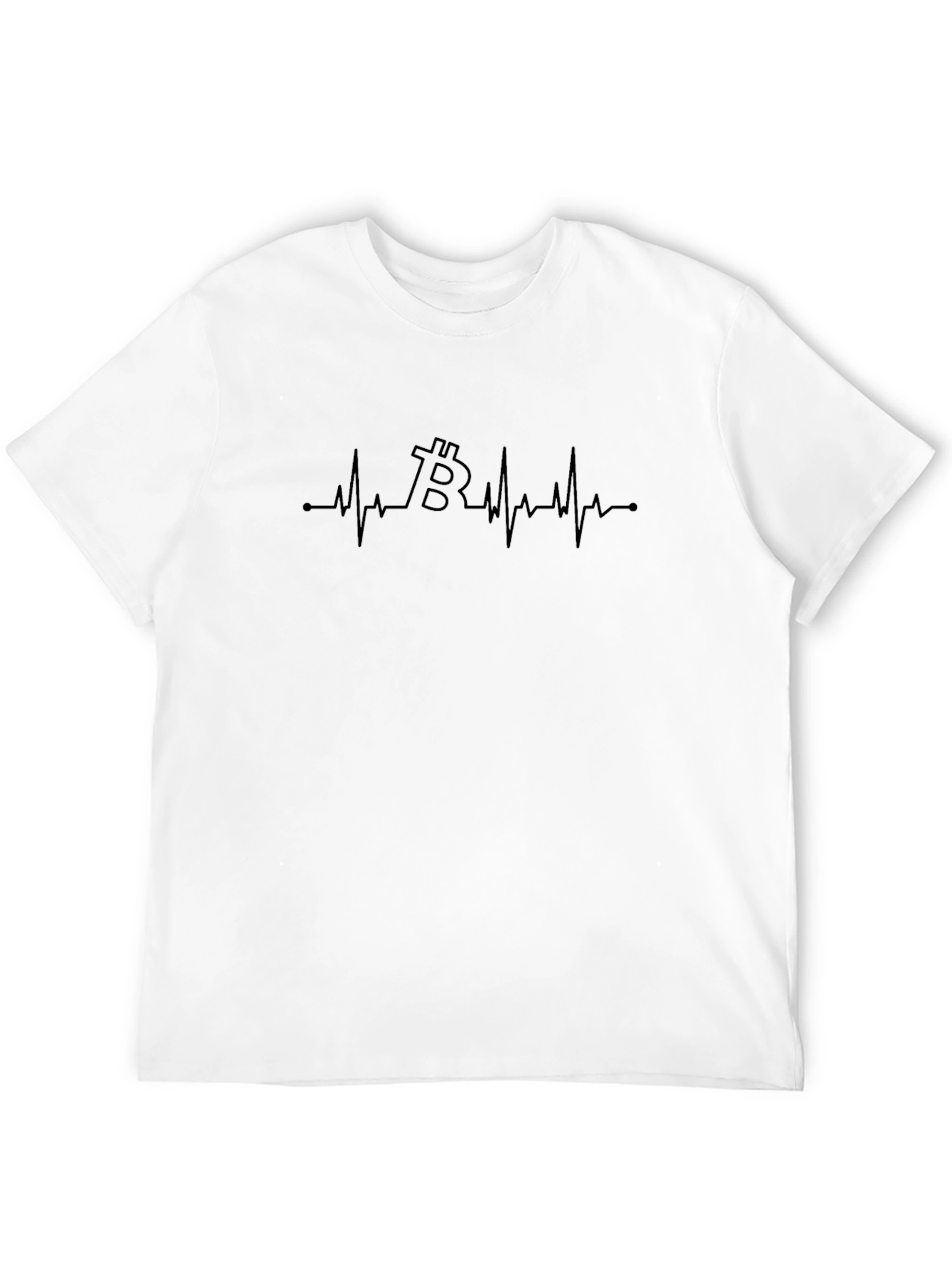 Bitcoin Heartbeat Graphic Tee - Crypto Lover Shirt