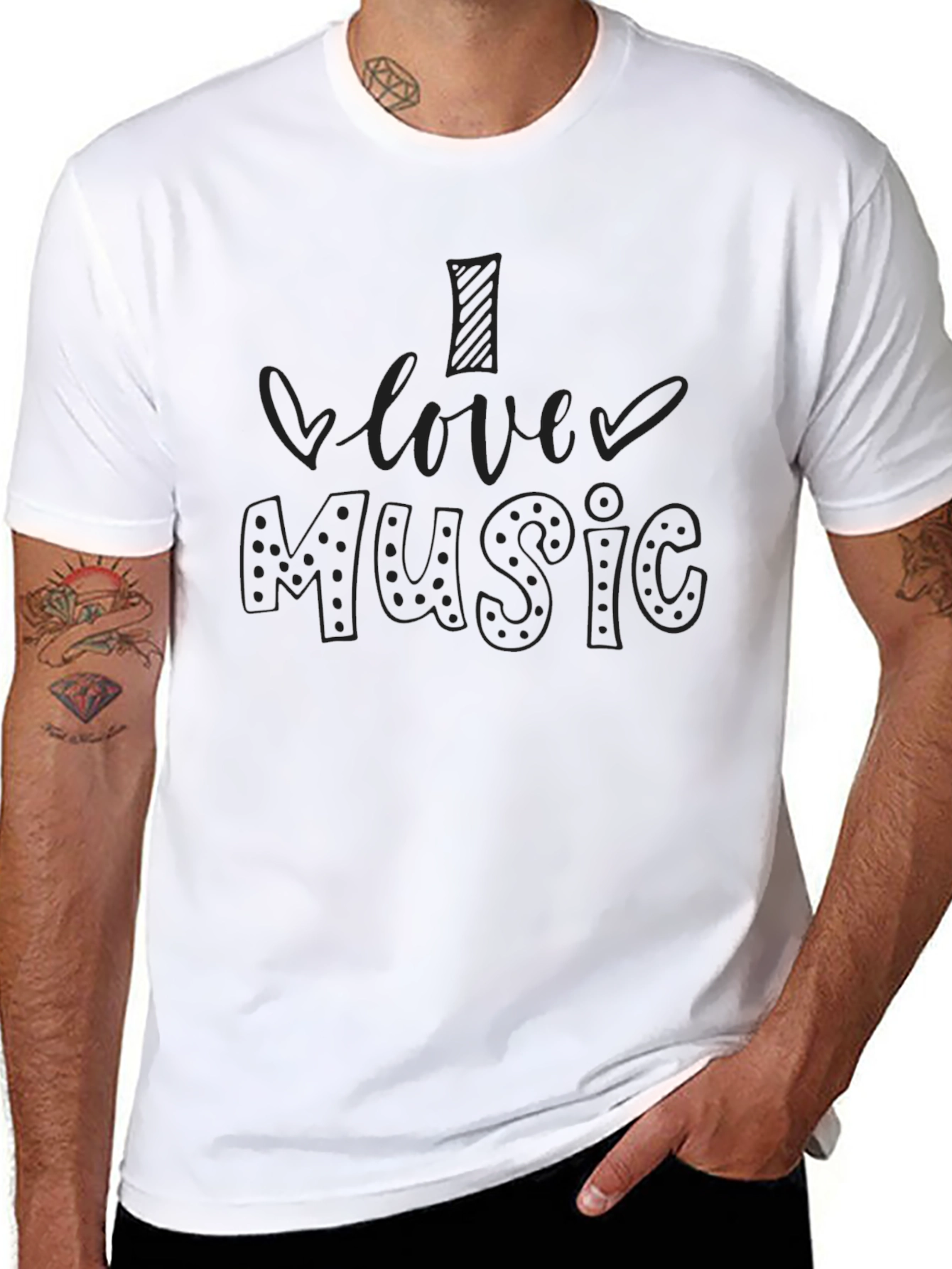 I Love Music Graphic T-Shirt