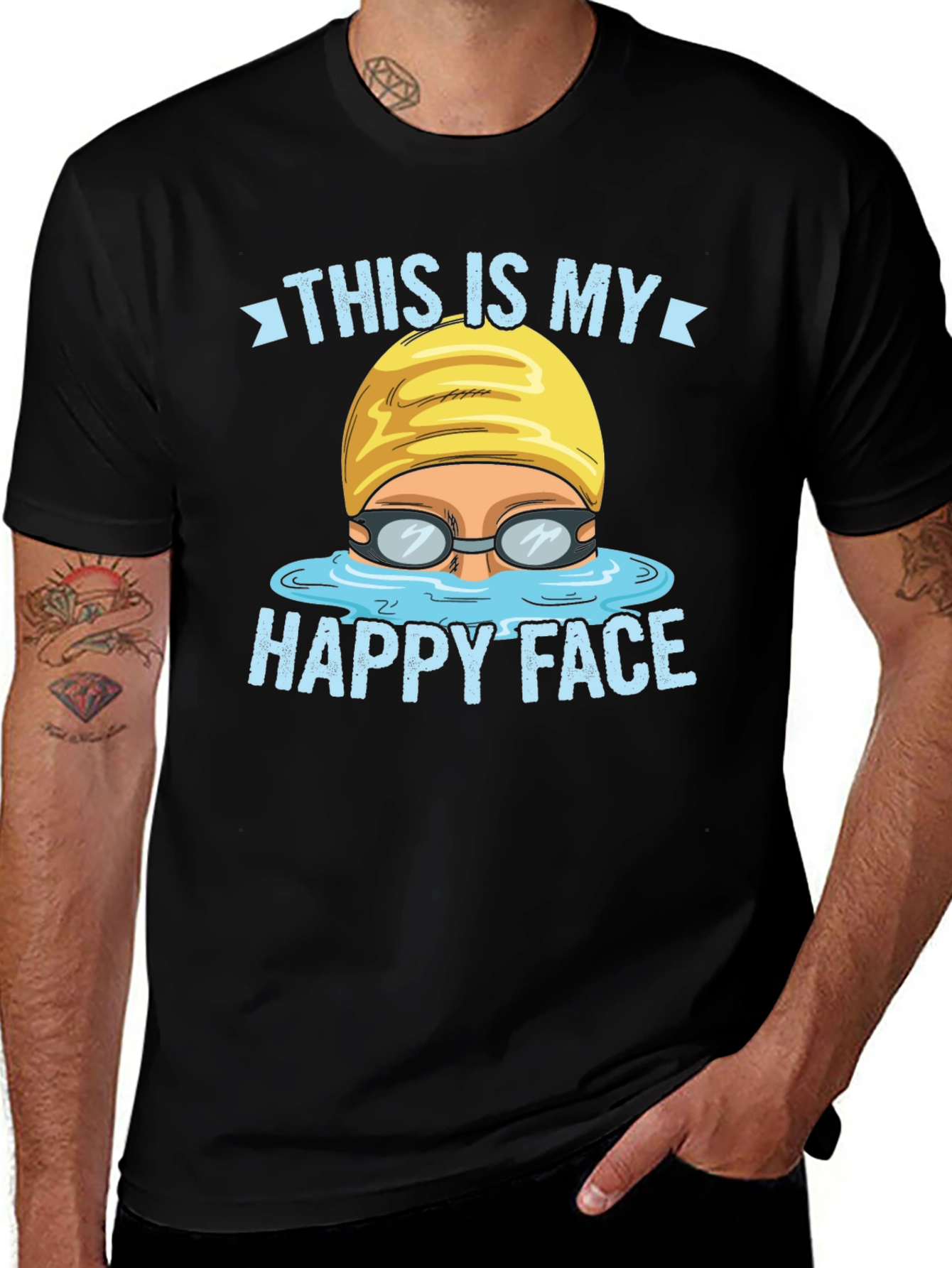 Swimmers Happy Face Graphic Tee