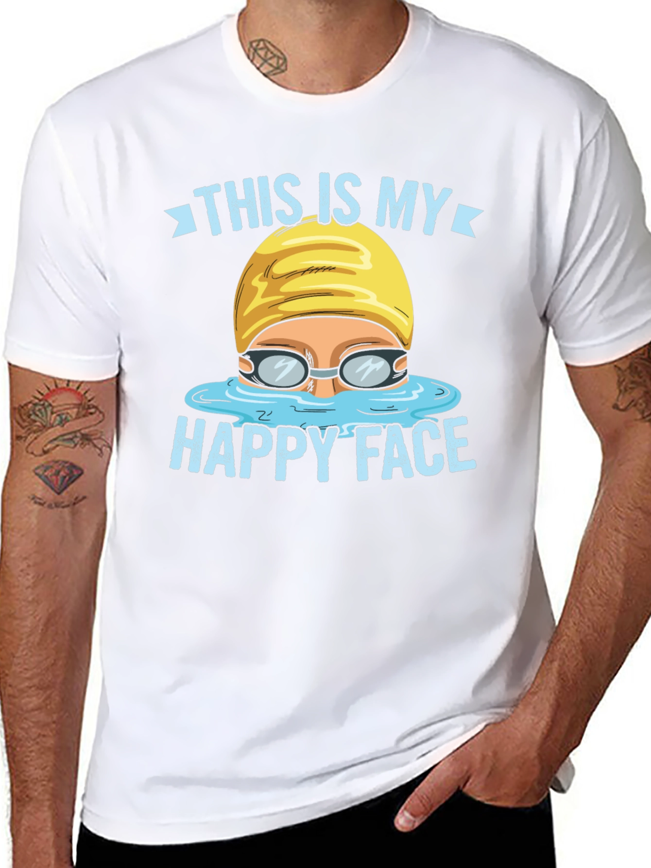 Swimmers Happy Face Graphic Tee